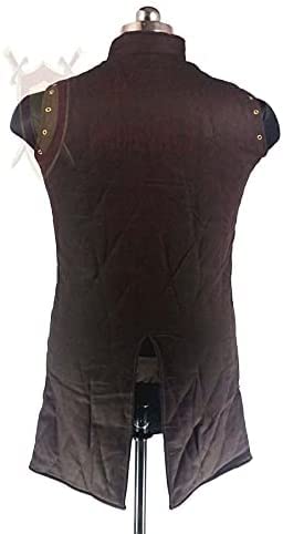Medieval Gambeson Jacket Vest - Thick Padded Sleeveless Aketon Armor Coat | 100% Cotton Fabric | Perfect for SCA, LARP, Renaissance Fairs & Historical Reenactments