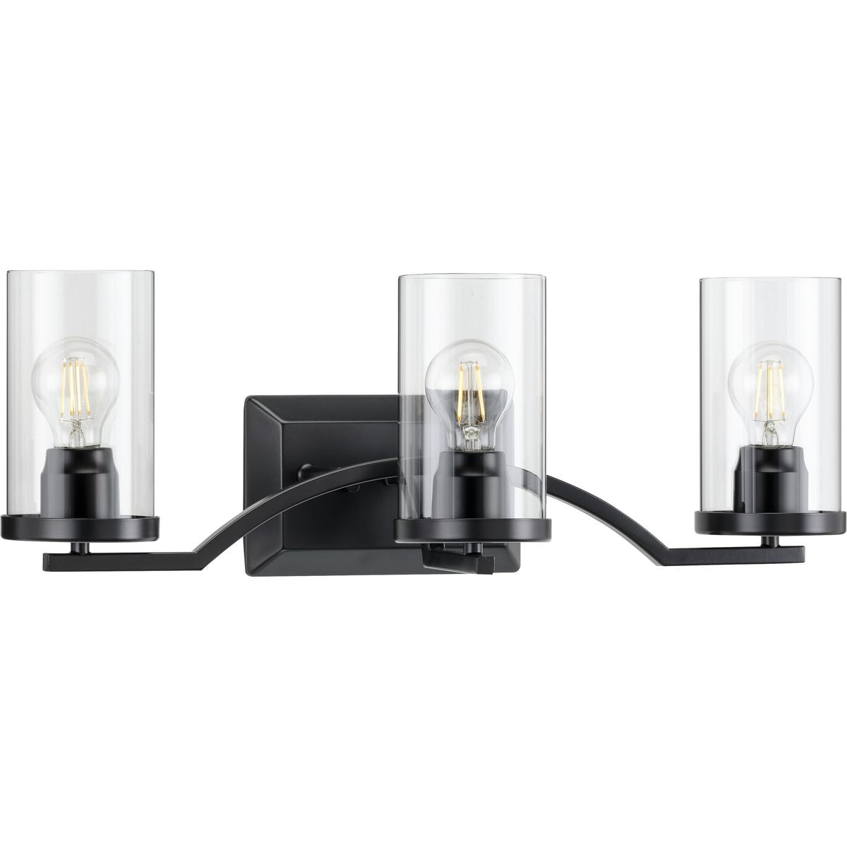 Lassiter Collection 3-Light Clear Glass Bathroom Vanity Light – Perfect for Modern Bathrooms, Powder Rooms, and Spa-Like Retreats