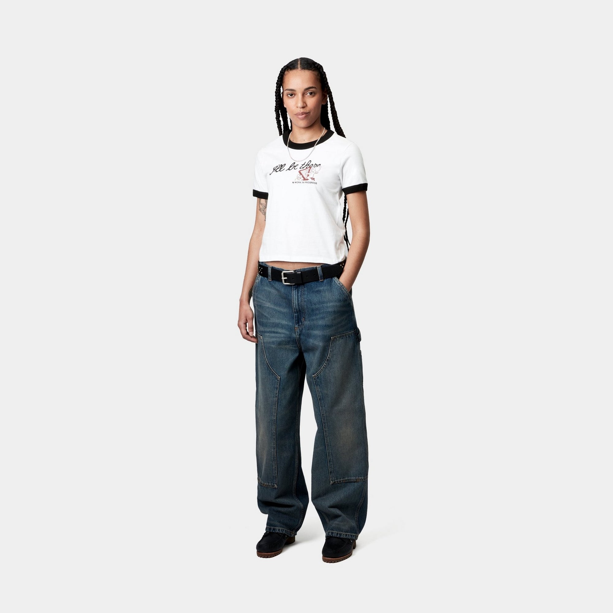 Women's 'I'll Be There' T-Shirt - Soft Cotton White Tee for Casual Wear, Outings & Everyday Comfort | Trendy & Comfortable