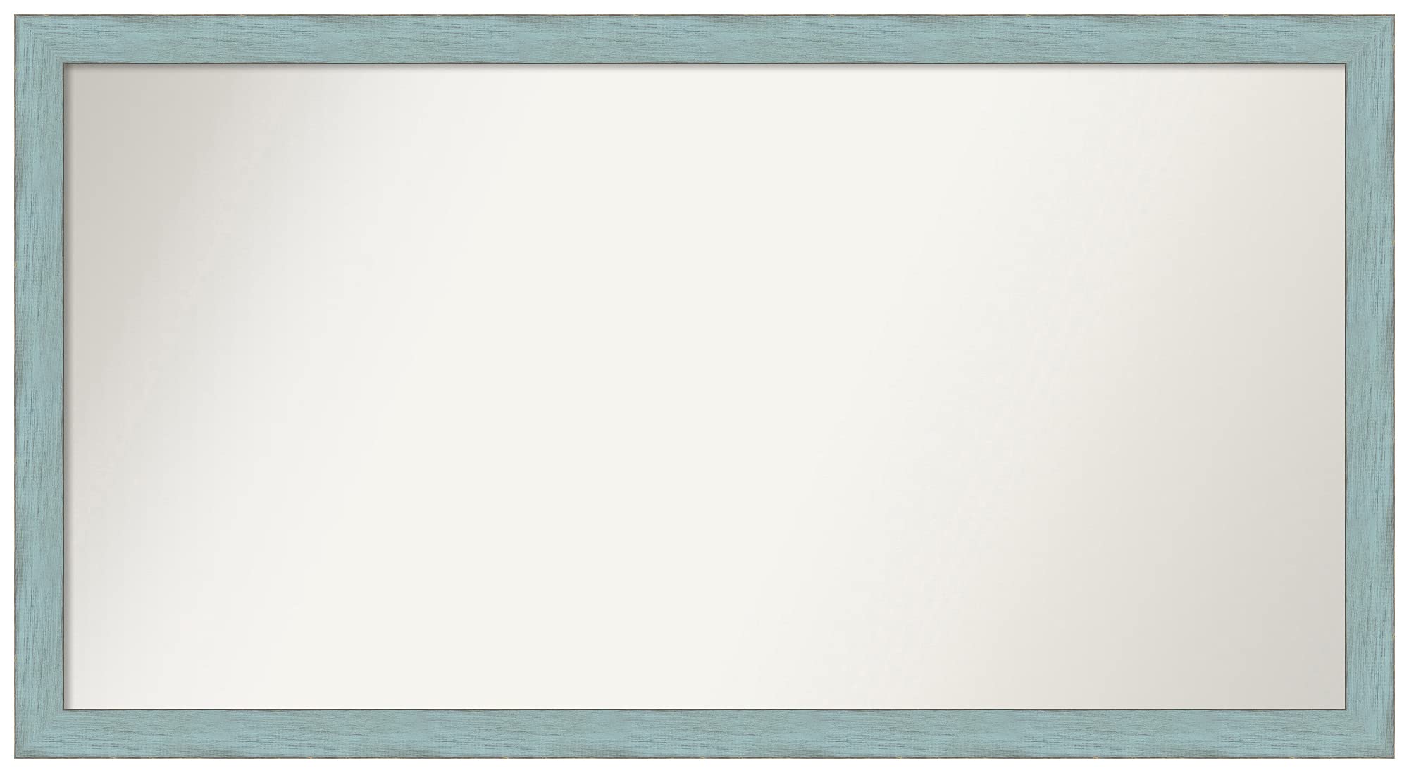 Amanti Art Custom Wall Mirror 22.25 x 41.25 Inches - Sky Blue Rustic Frame, Non-Beveled Edge, Multiple Size Options - Perfect for Bathroom, Bedroom & Entryway Decor