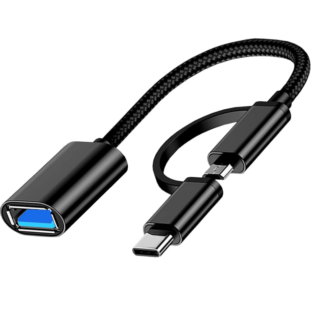 SELIACR USB C to USB 3.0 Adapter, Micro USB to USB Converter, OTG Cable Compatible with Samsung Galaxy/Android/Google/Huawei/PC/iMac - Perfect for Data Transfer & Charging Smartphones, Tablets & Laptops