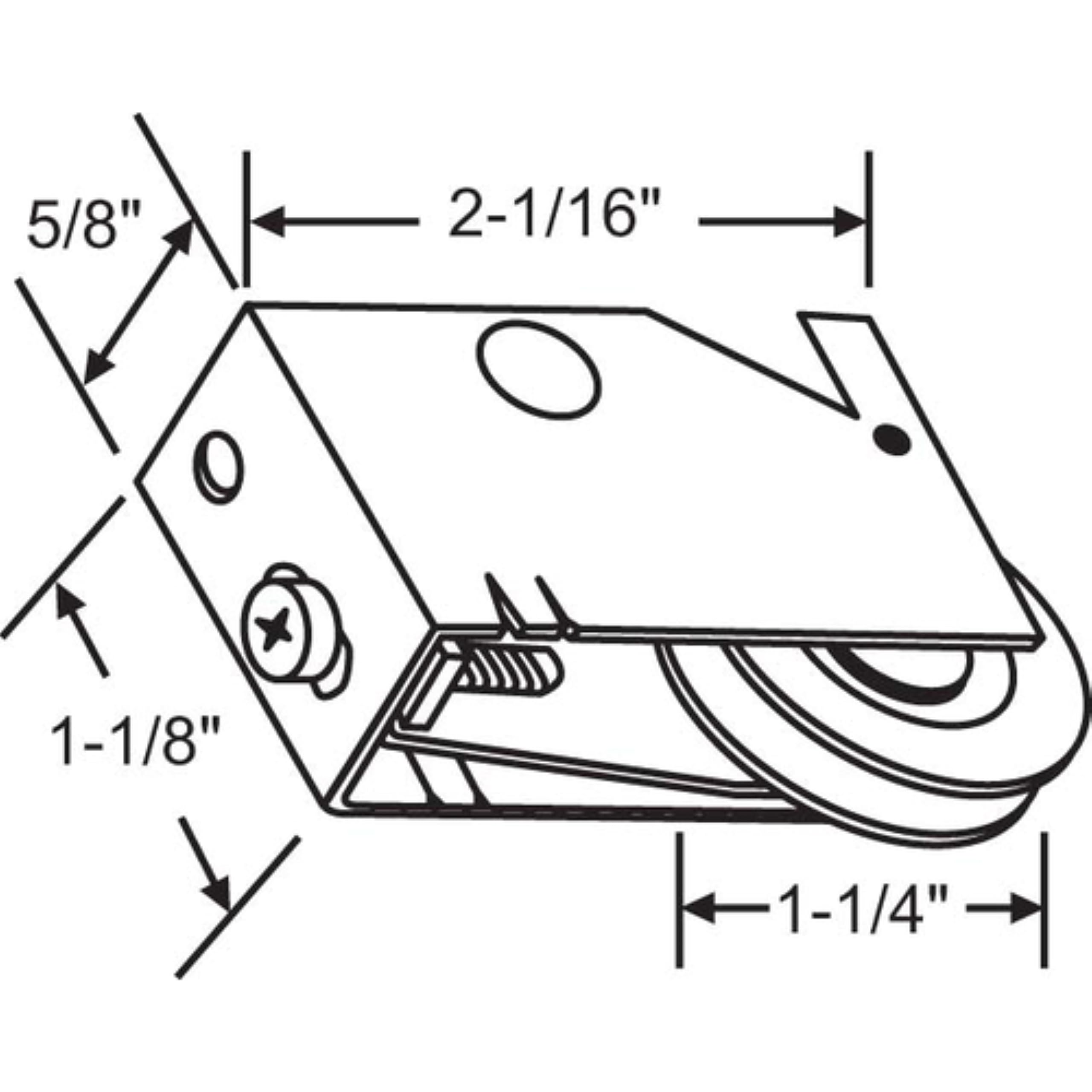 BARTON KRAMER Crossly Roller for Sliding Glass Doors - Steel Precision Bearing Wheel Replacement (DR-137-SP) | Patio Door Roller Hardware Repair Kit | Smooth Gliding for Home & Commercial Use