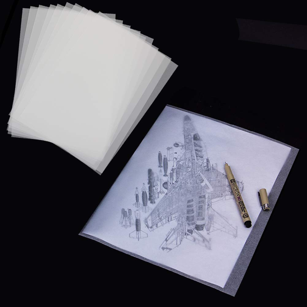 Waybas 200 PCS A4 Tracing Paper - 8.5 x 11.5 Inch White Translucent Sketch Paper for Artists, Calligraphy, Architecture - Perfect for Pencil, Ink & Marker Transfer, Drawing, Drafting & Design Projects