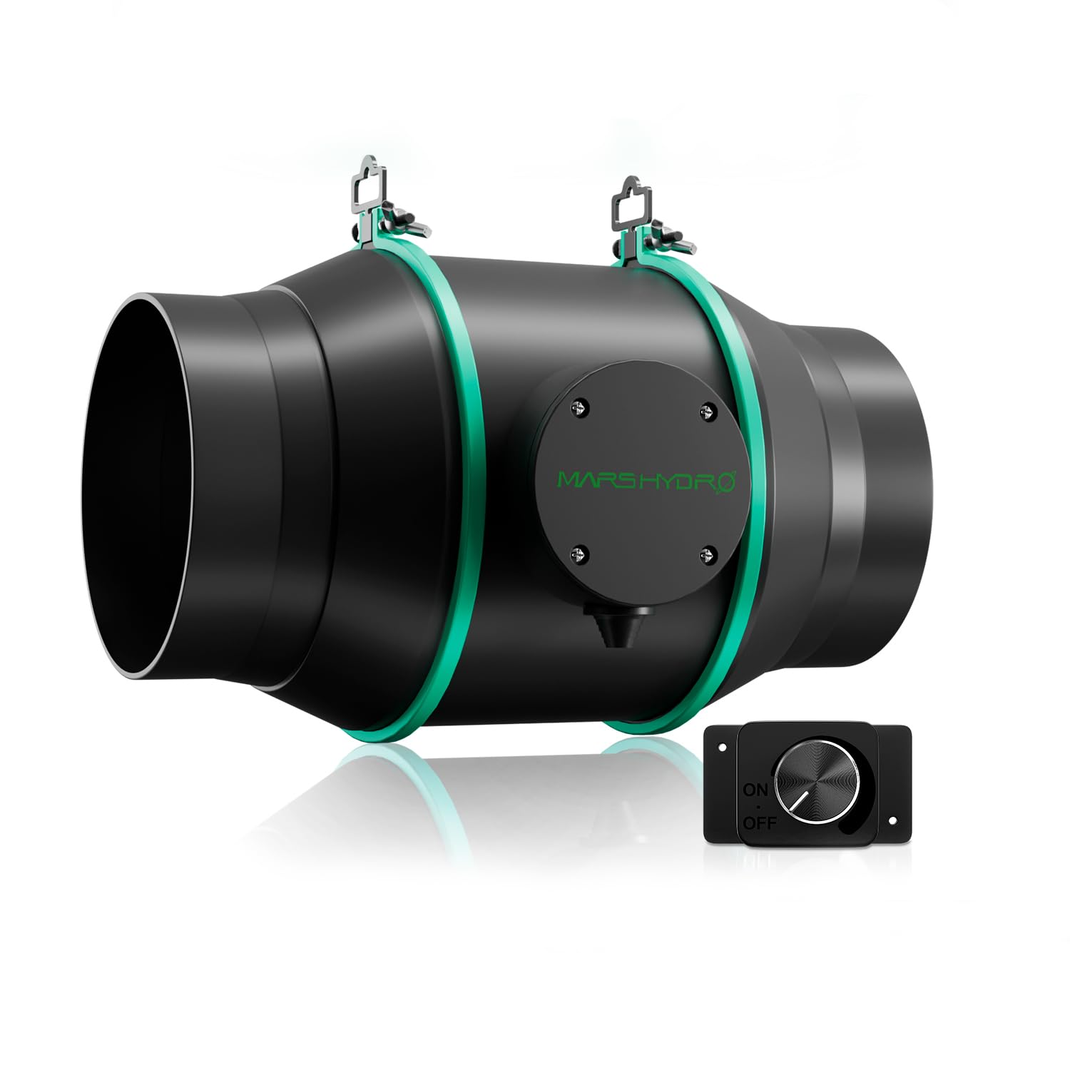 MARS HYDRO 6 Inch Inline Fan with Variable Speed Controller - 402 CFM Quiet & Efficient Adjustable Duct Fan for Grow Tents, Hydroponics, Cooling Booster - Perfect for Home Ventilation, Greenhouse Exhaust & Indoor Air Circulation