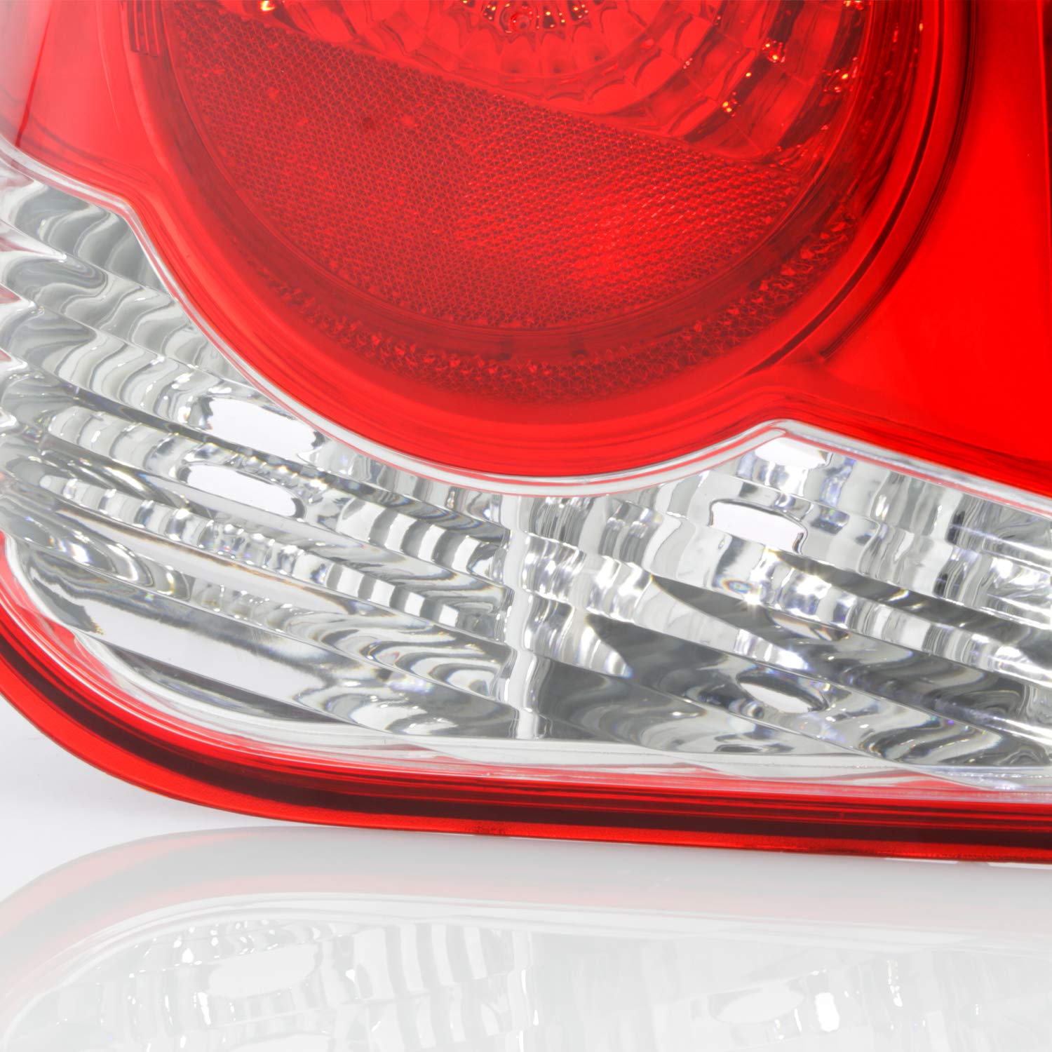 AKKON Chrome Red Outer Tail Lights Brake Lamps Pair for 2011-2016 Chevy Cruze & Cruze Limited - Left + Right Replacement - Enhances Night Visibility & Style