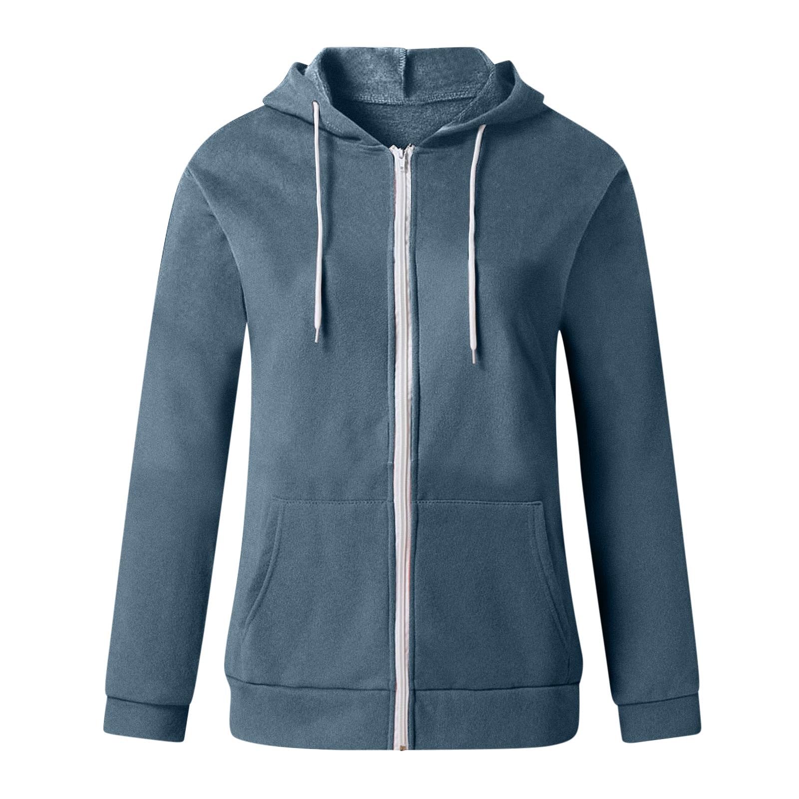 Women's Y2K Zip Up Hoodie - Lightweight Long Sleeve Casual Track Jacket with Pockets | Trendy Streetwear for Everyday Wear, Gym, and Outdoor Activities