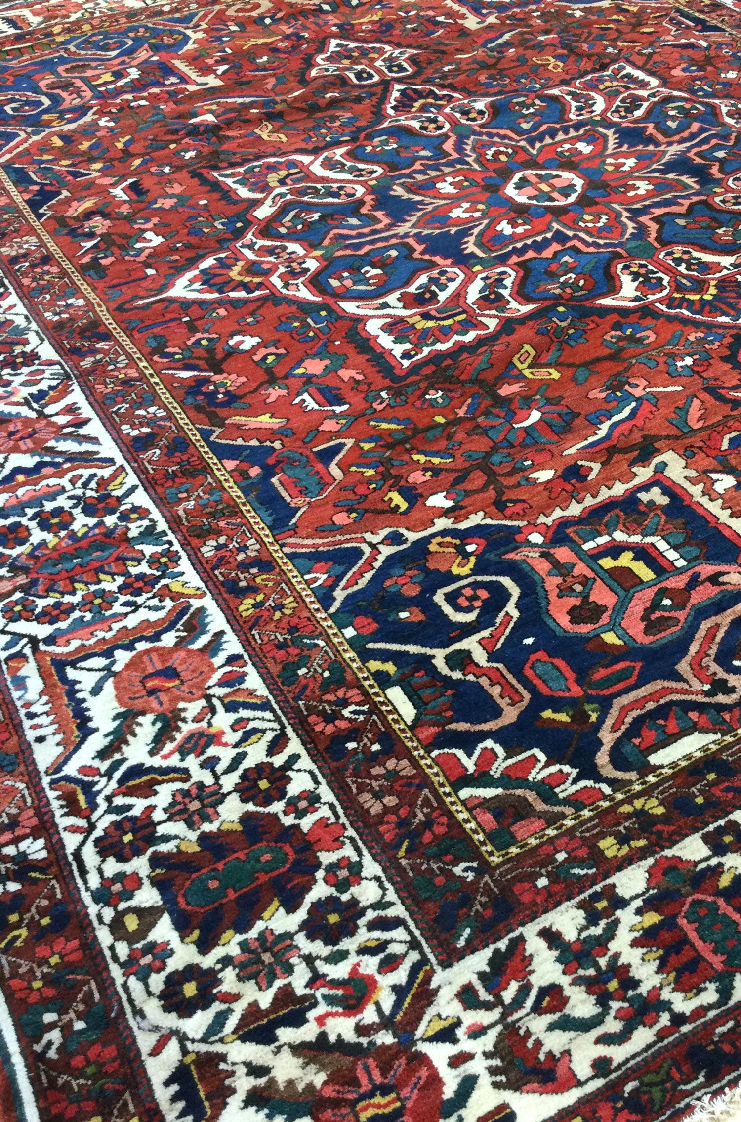 Vintage Bakhtiari Handwoven Tribal Rug - Authentic Persian Wool Carpet for Living Room, Bedroom & Home Decor | 27449