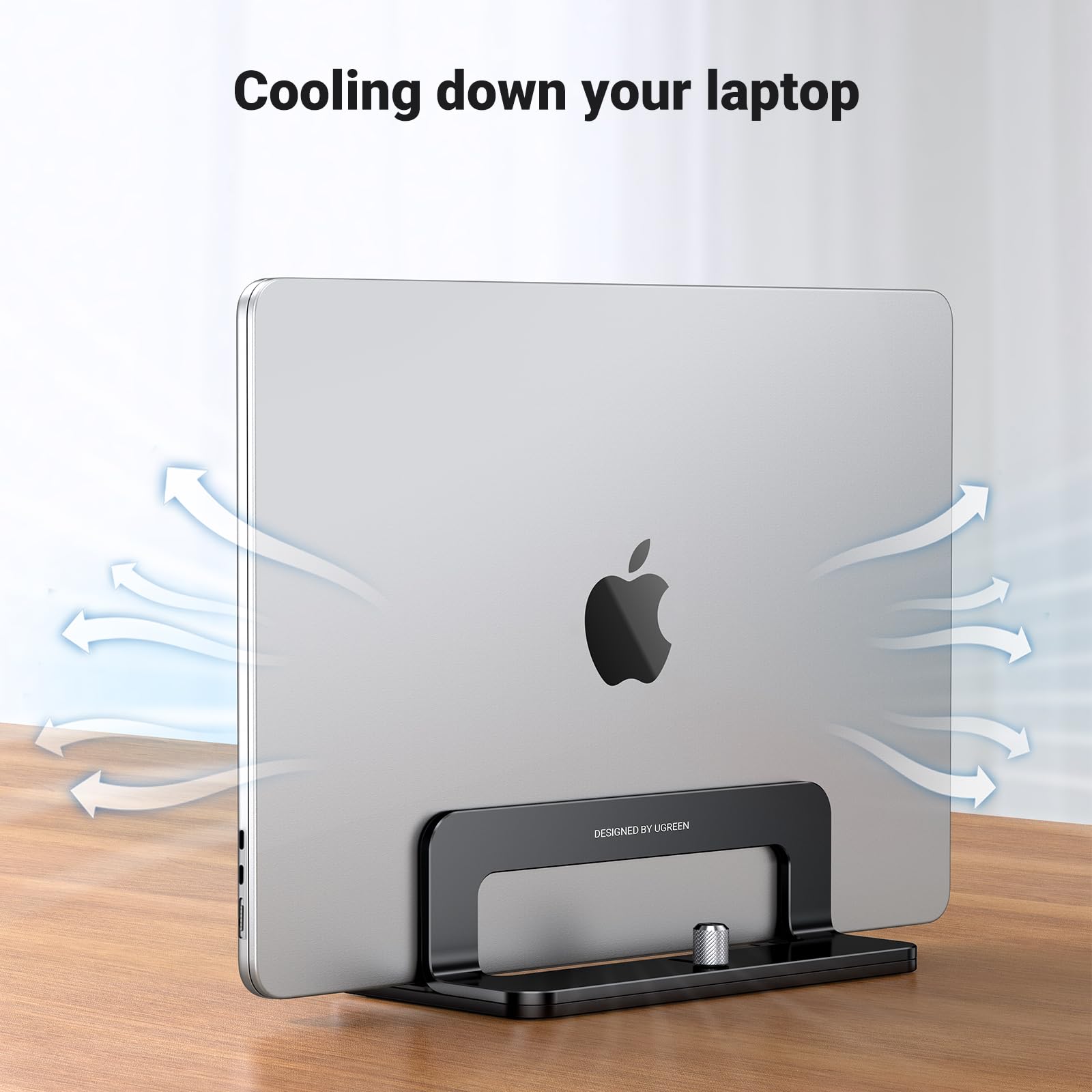 UGREEN Vertical Laptop Stand Holder - Adjustable Aluminum Desktop Stand for MacBook Pro/Air & 17.3