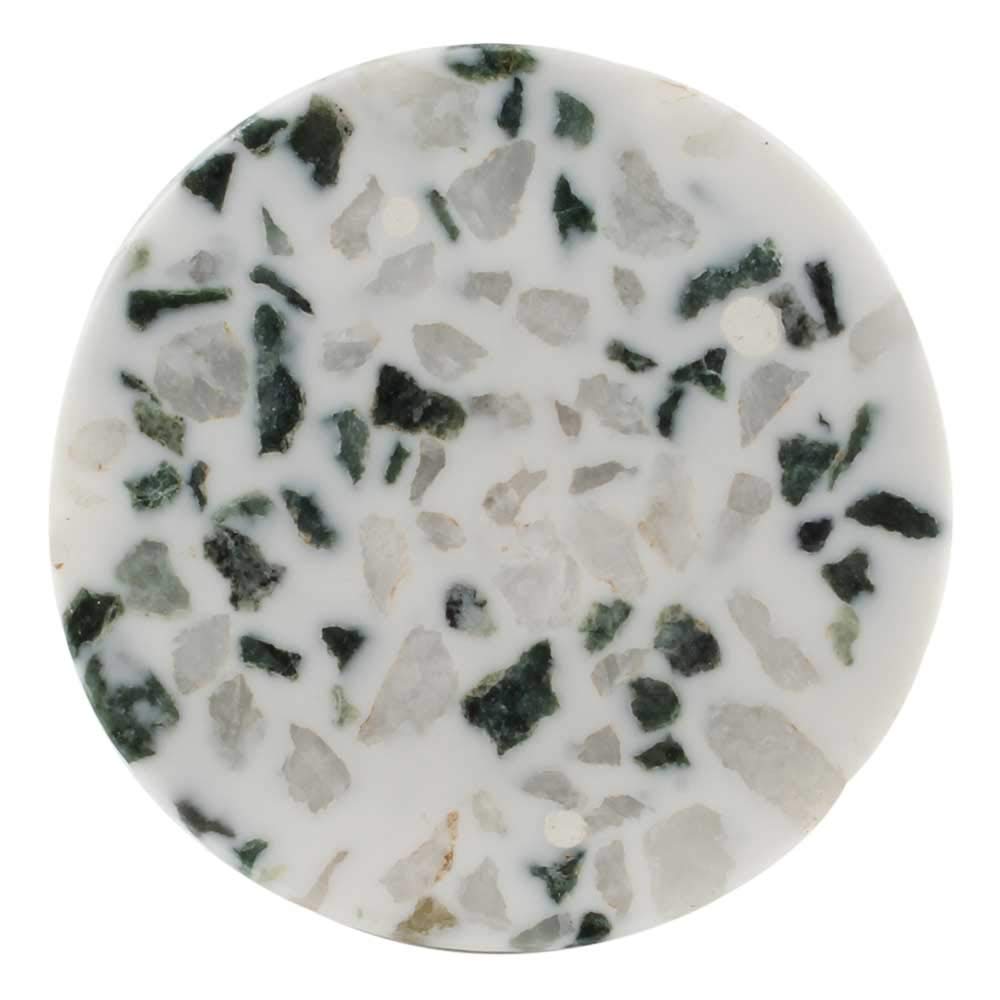 Luxury Terrazzo Drawer Knobs - 2pc Round Multicolor for Kitchen Cabinets & Dressers