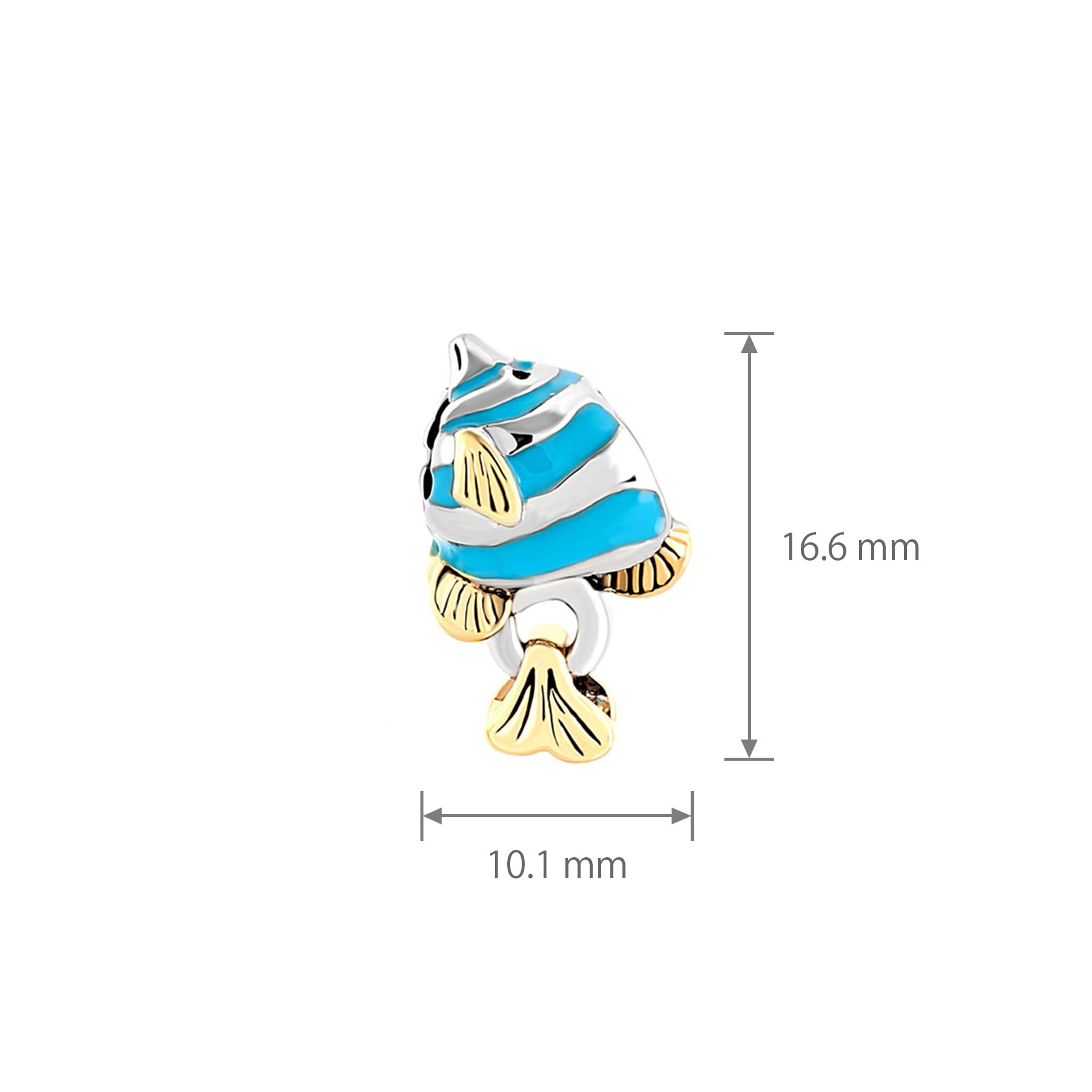 Mini Jewelry Blue Tropical Fish Charm for Pandora Bracelets - Ocean & Summer Theme Birthday Gift for Women, Girls, Granddaughter | Perfect for Beach Parties, Vacation Accessories & Everyday Wear