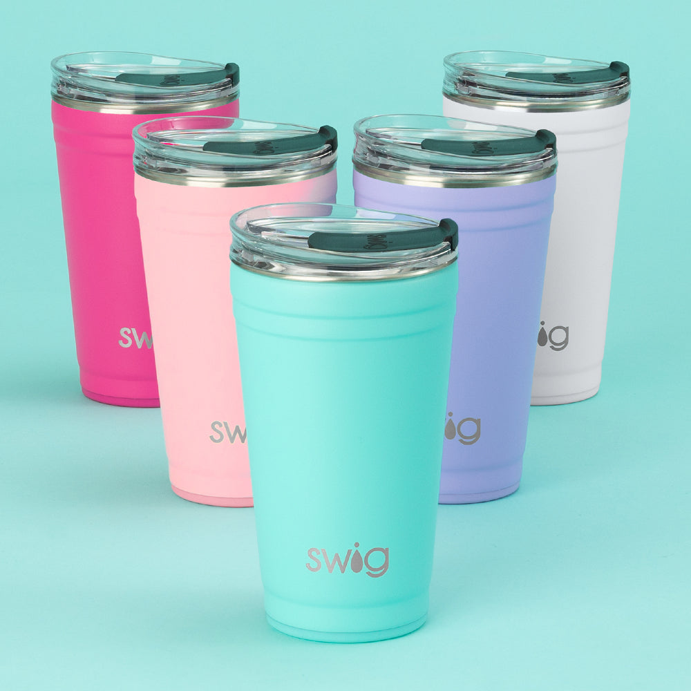 24oz Aqua Party Cup - Reusable Plastic Cup for Pool Parties, Beach Outings & Summer Drinks - BPA Free, Durable & Fun Design