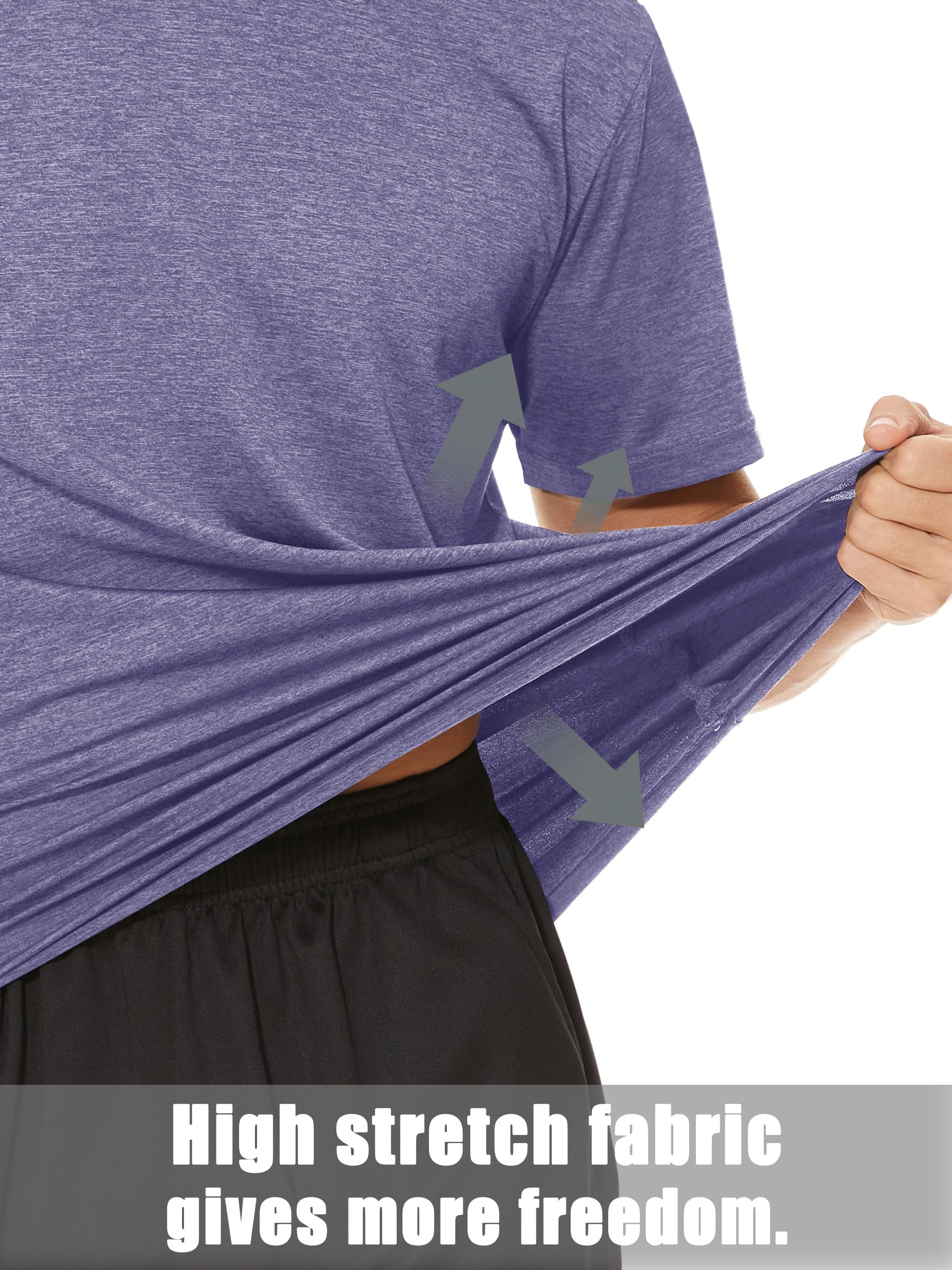 TACVASEN Men's Workout Shirts - Moisture Wicking Short Sleeve Athletic T-Shirt for Running, Gym & Training | Breathable Quick Dry Crewneck Tee for Active Lifestyle & Sports Performance