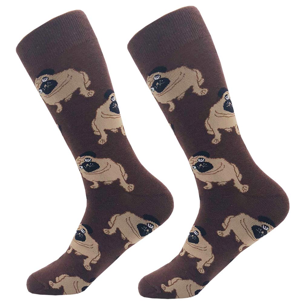 **Men's Fun Crew Socks - Colorful Cotton Casual Dress Socks for Work, Party & Everyday Wear**