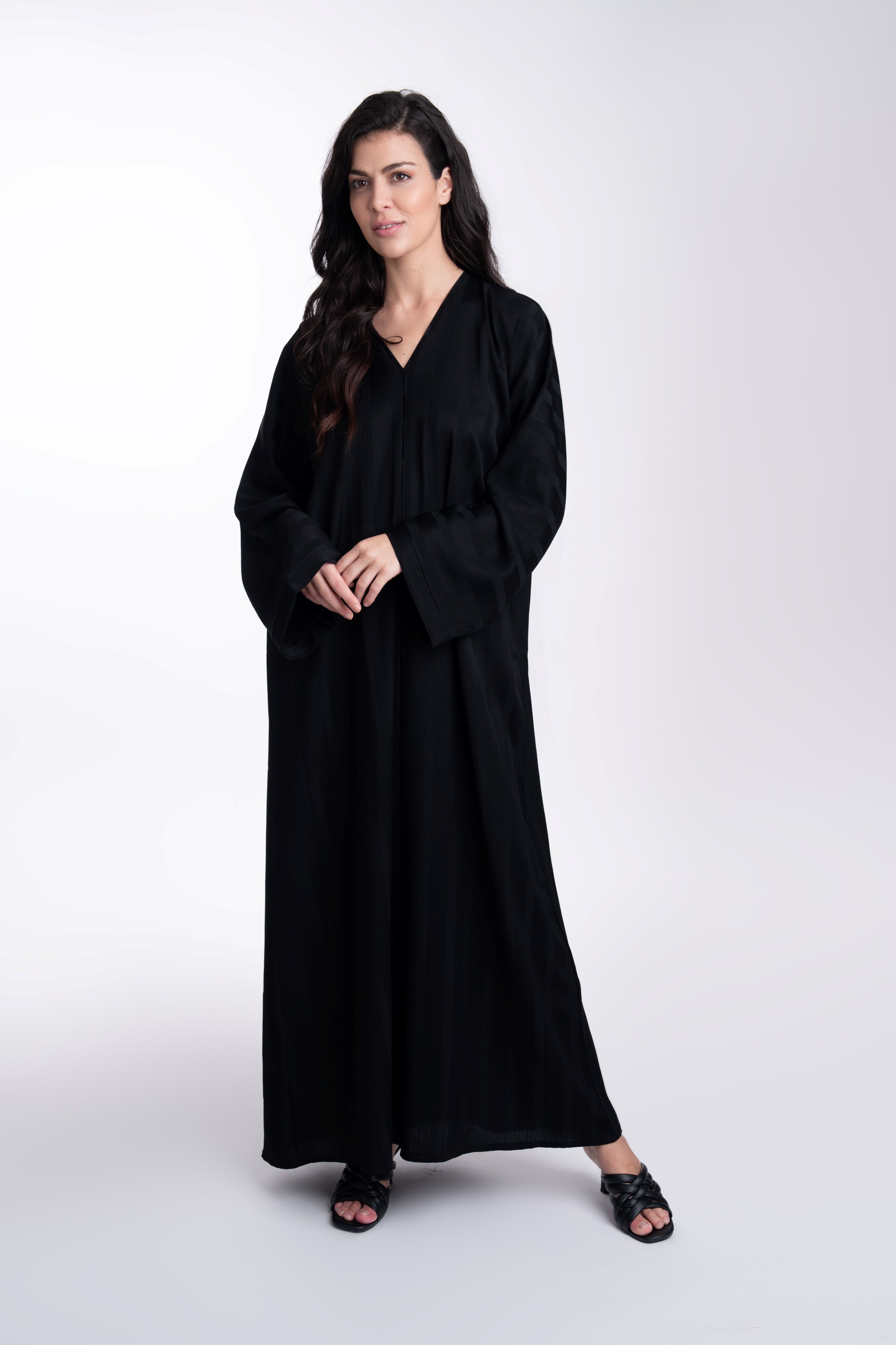 Maaria Black Abaya - Elegant Muslim Prayer Dress for Women - Perfect for Prayer, Mosque, and Special Occasions