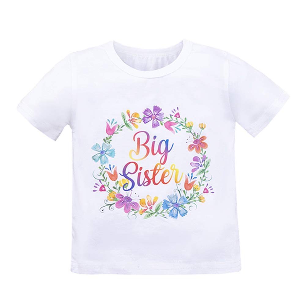 Big Sister Little Sister Matching Outfits - Cute Matching Shirts & Bodysuits for Newborn, Baby, Toddler & Kids - Perfect Sibling Gift Set for Photos, Holidays & Family Events