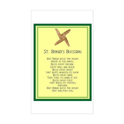 White - IRISH BLESSINGS ST. BRIGID Rectangle Sticker