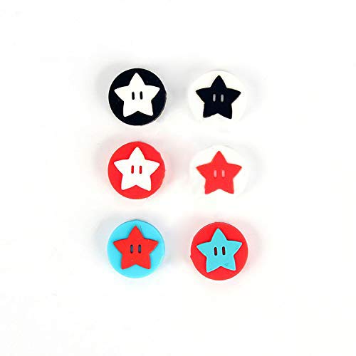 6-Pack Silicone Non-Slip Thumb Grips for Nintendo Switch Poke Ball Plus Controller - Anti-Slip Joystick Caps (6 Colors) - Perfect for Gaming Comfort & Enhanced Grip During Long Play Sessions