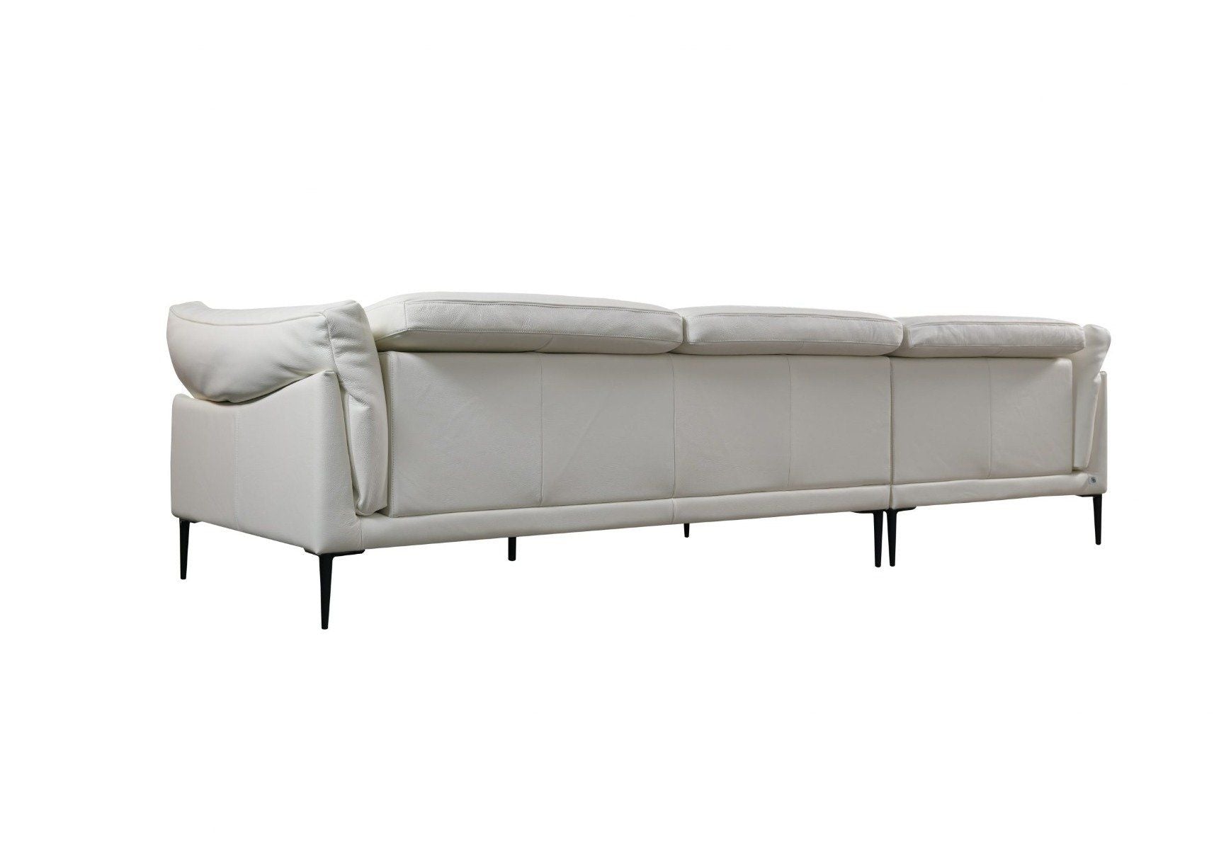 Premium Ennio Top Grain Leather Sofa with Chaise Lounge - Modern Living Room Furniture for Comfort & Style - Perfect for Family Gatherings & Relaxing Evenings