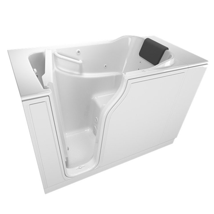3052 Series 30W x 52L Gelcoat Walk-In Whirlpool Bathtub with Left Hand Drain & Faucet - Perfect for Spa-Like Relaxation in Master Bathrooms & Luxury Homes