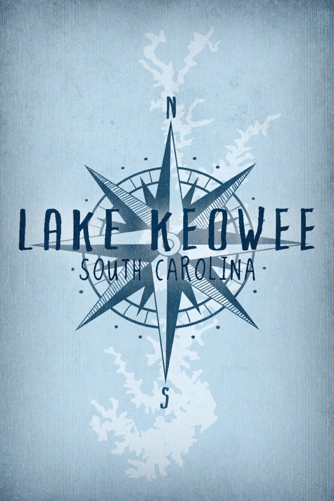 Lake Keowee South Carolina Wall Art - 12x18 Gallery Quality Metal Print - Aluminum Lake Decor for Home & Office - Perfect for Coastal, Lakeside, or Nature-Themed Interior Design