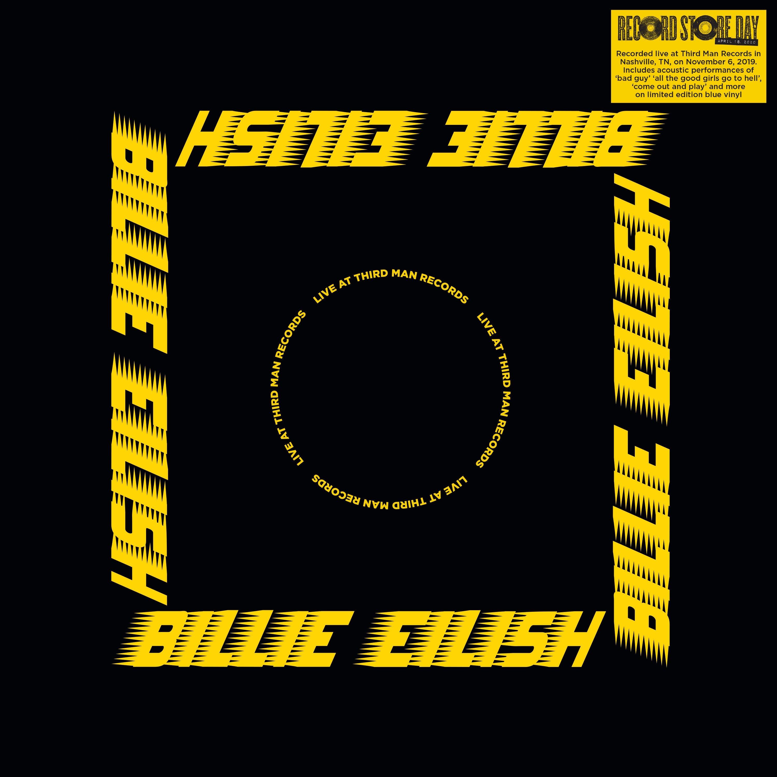 Billie Eilish Live At Third Man Records Vinyl LP - Limited Edition Concert Album for Music Collectors & Fans - Perfect for Home Listening, Gifts & Vinyl Collections