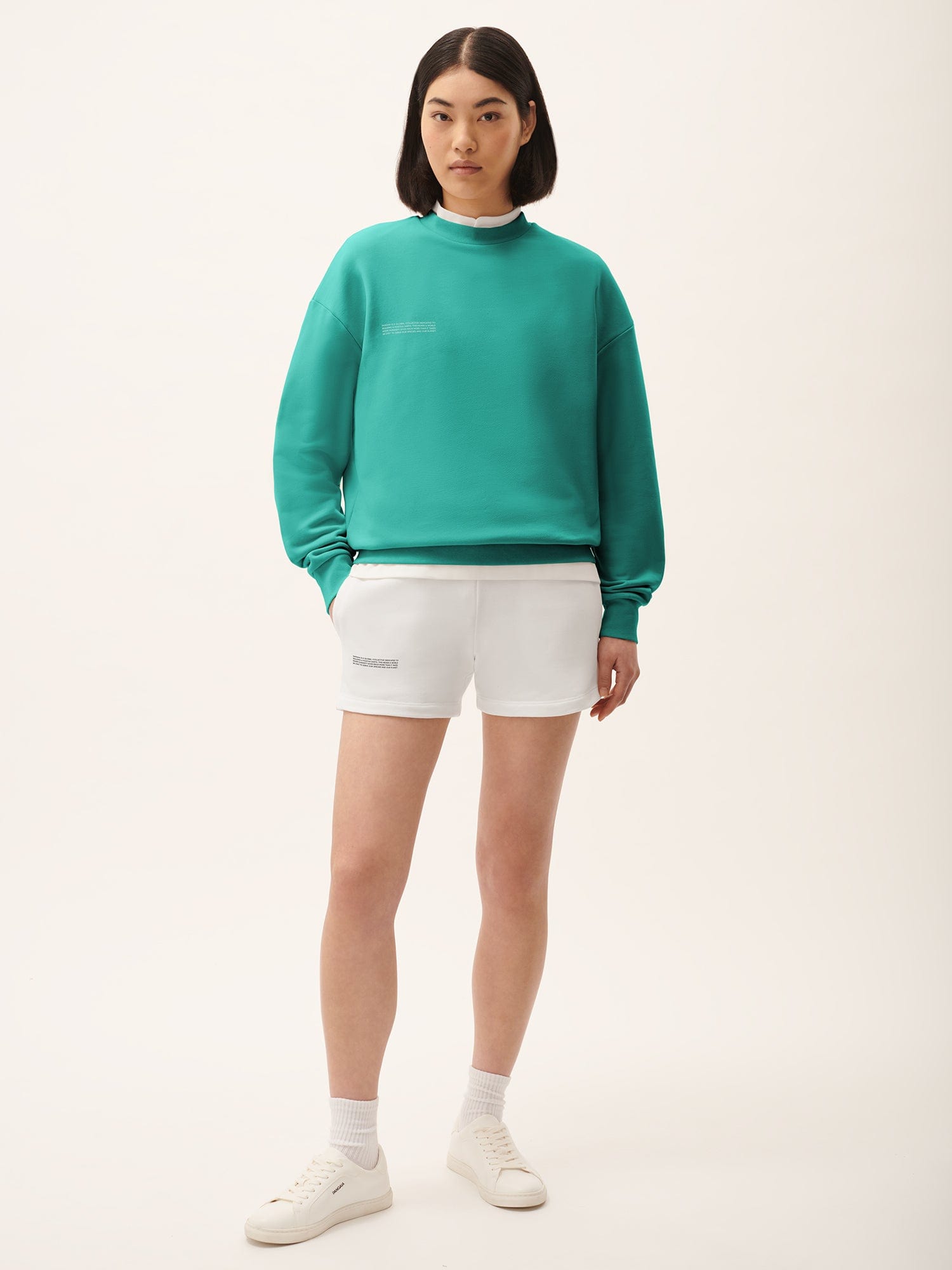 Women's 365 Midweight Sweatshirt - Soft Malachite Green Pullover for Casual Wear & Lounge Comfort | Cozy Everyday Sweatshirt for Women
