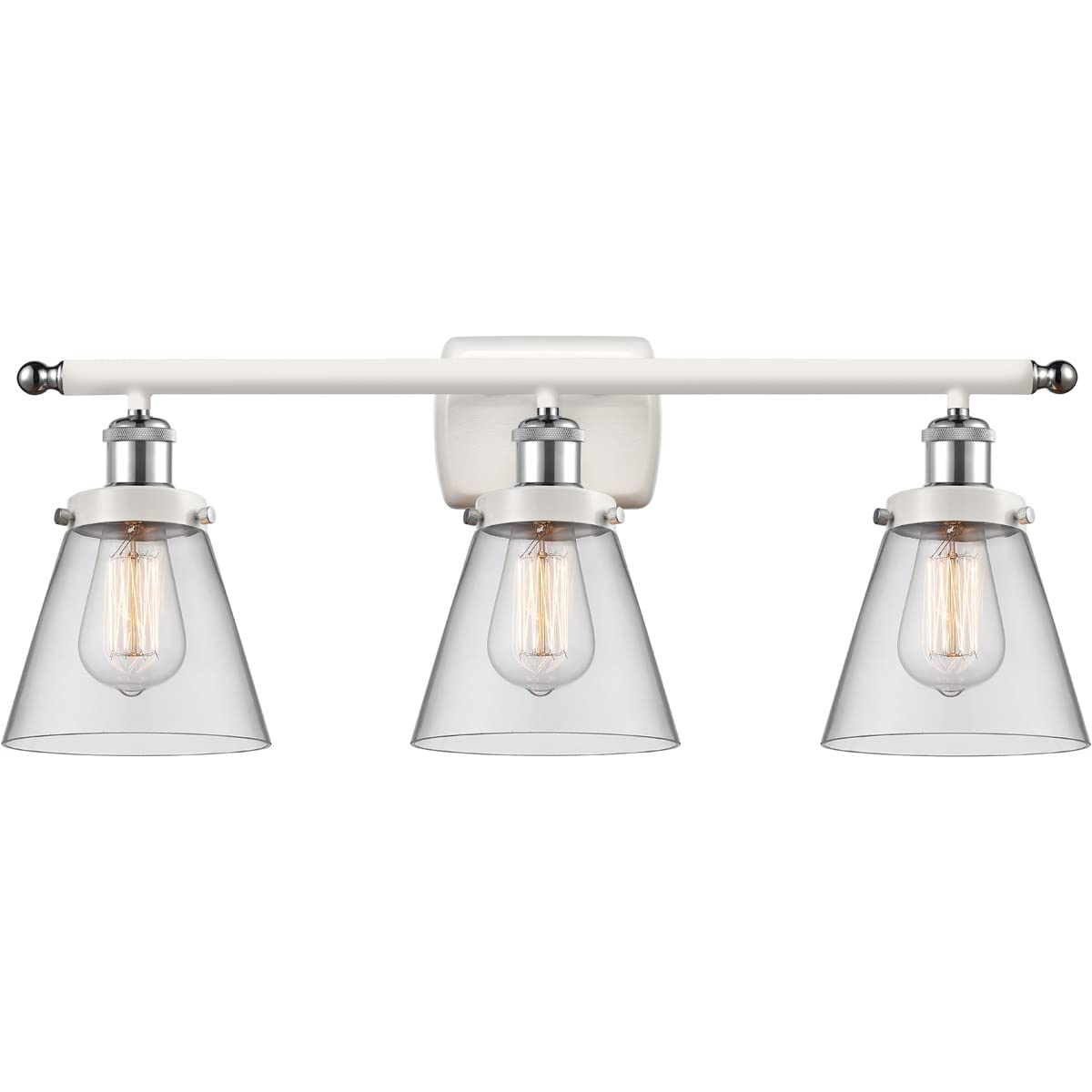 Ballston Collection 916-3W-WPC-G62-LED LED Bathroom Vanity Light - Modern Waterproof Bathroom Lighting Fixture for Bathroom, Powder Room & Dressing Area