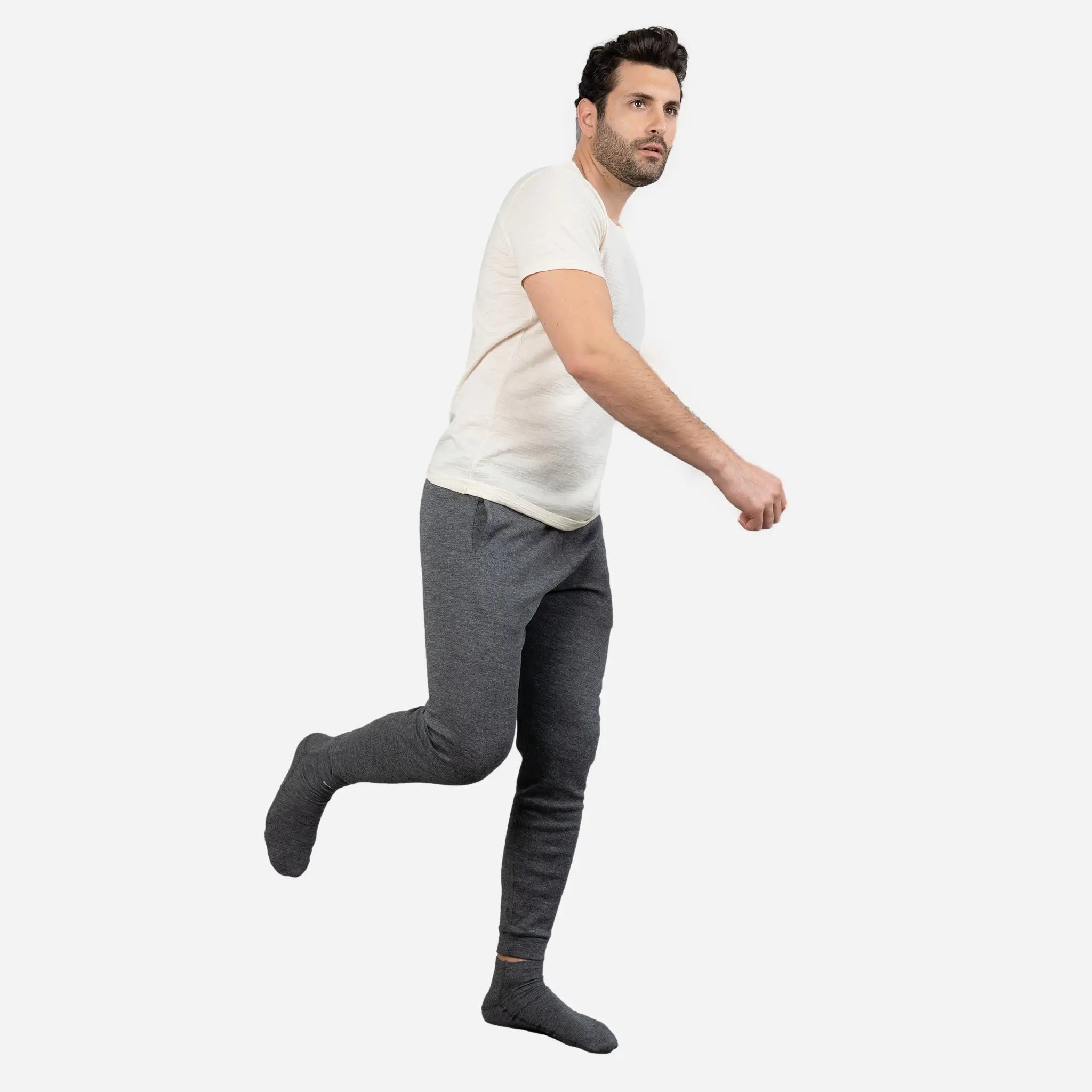 Premium Men's Alpaca Wool Sweatpants - 420 Midweight Fleece Joggers for Winter Comfort & Lounge Wear - Perfect for Home, Travel & Outdoor Activities