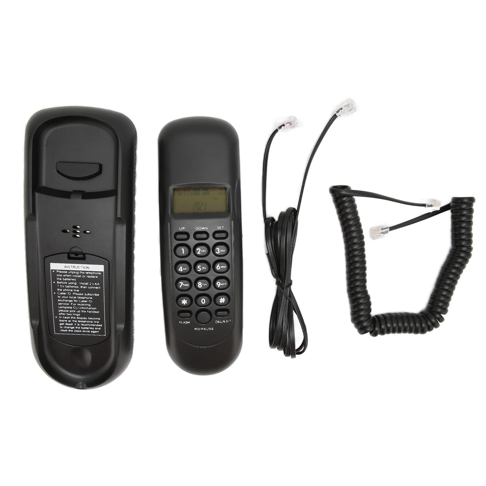 **Best Corded Landline Phone with Caller ID - Wall Mountable Mini Telephone for Home & Office - Reliable Communication for Elderly & Emergency Use**