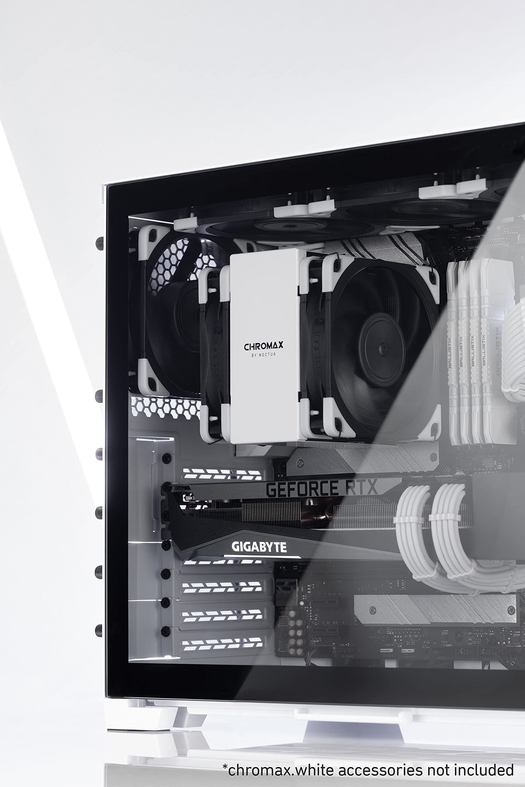 Noctua NH-U12A chromax.Black Premium CPU Cooler with NA-HC8 chromax.White Heatsink Covers - High Performance Air Cooling for Gaming PCs, Workstations & Silent Builds