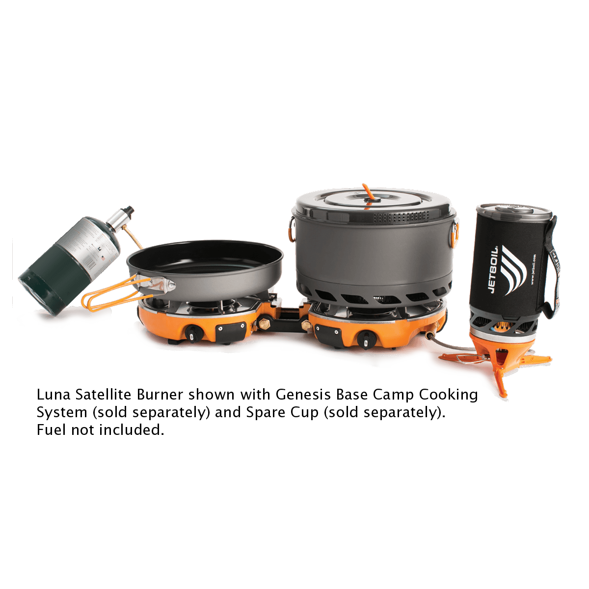 Jetboil Luna Satellite Burner - Compact Camping Stove for Backpacking, Hiking & Outdoor Cooking | Portable Gas Burner with Fast Boiling Technology | Perfect for Solo Adventures & Emergency Preparedness