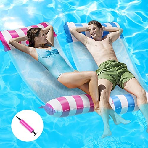 **Lunriwis Inflatable Pool Floats - 2-Piece Water Hammock & Floating Chair Set, Foldable Lounge for Adults, Includes Pump - Perfect for Pool Relaxation, Sunbathing & Summer Fun**