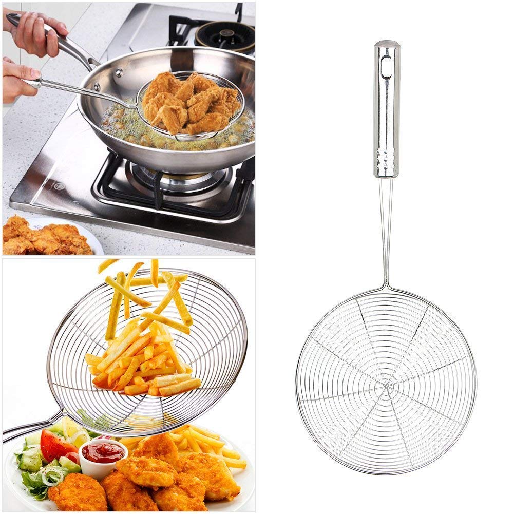 Premium Stainless Steel Spider Strainer Skimmer - 4.6
