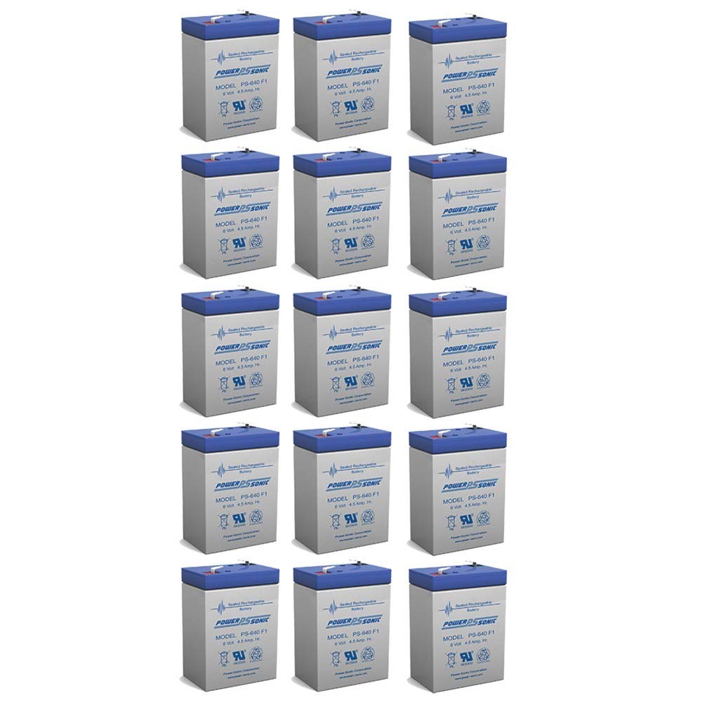 Power Sonic 6V 4.5AH Sealed Lead Acid (SLA) Replacement Battery for BatteryGuy BG-645F1-15 - Compatible with Security Systems, Emergency Lighting & Medical Devices