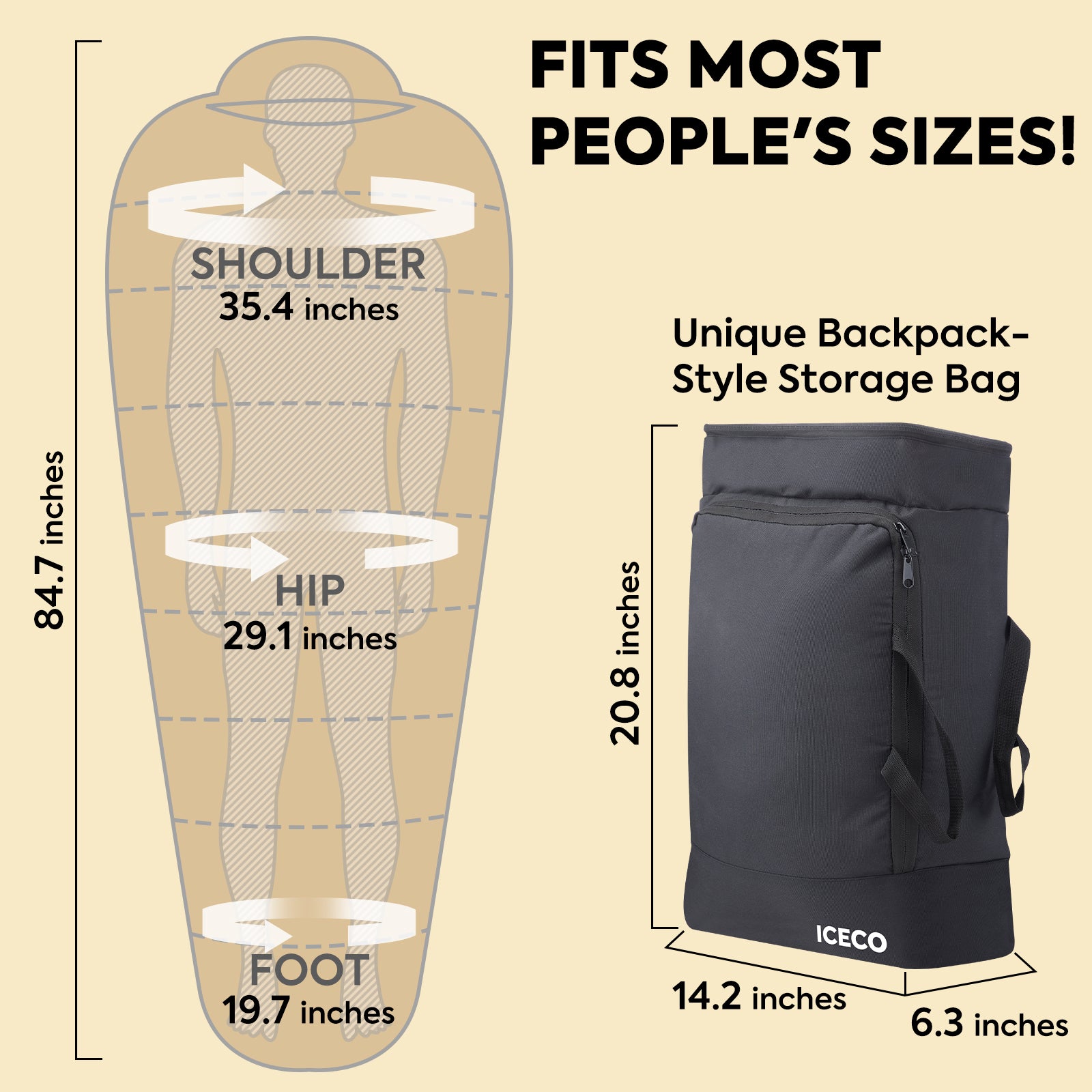 10°F Cold Weather Sleeping Bags for Adults - Ultra Warm & Lightweight for Winter Camping, Hiking, Backpacking - Perfect for Outdoor Adventures in Snow & Extreme Conditions