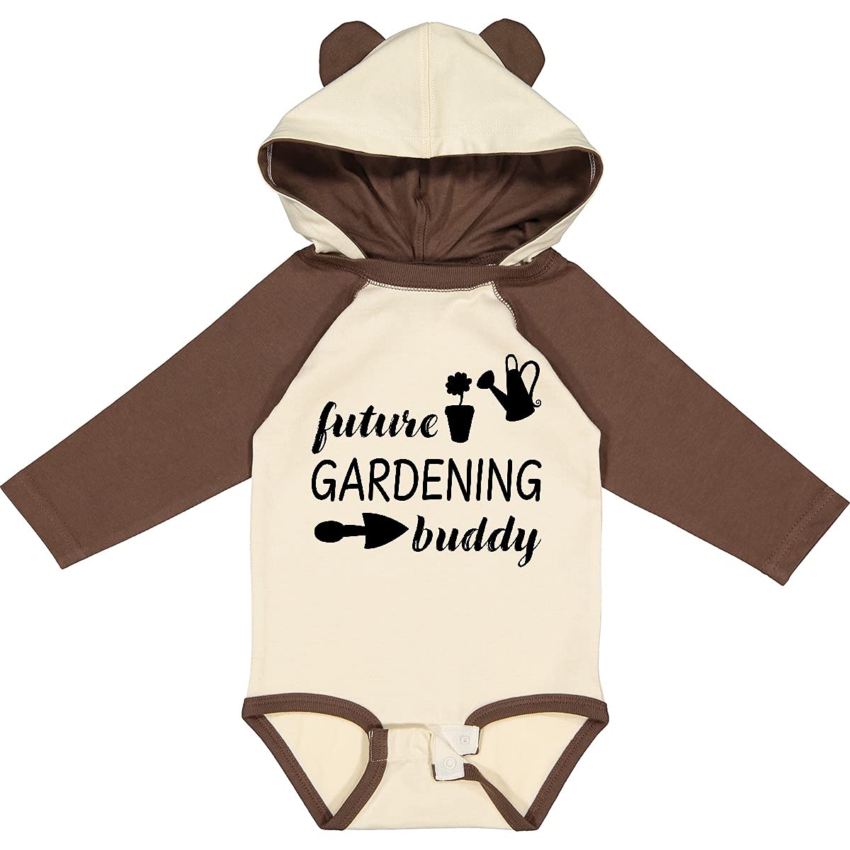 Inktastic Future Gardening Buddy Baby Long Sleeve Creeper - Adorable Gardening-Themed Bodysuit for Infants & Toddlers - Perfect for Outdoor Play, Family Gardening Activities & Photo Shoots