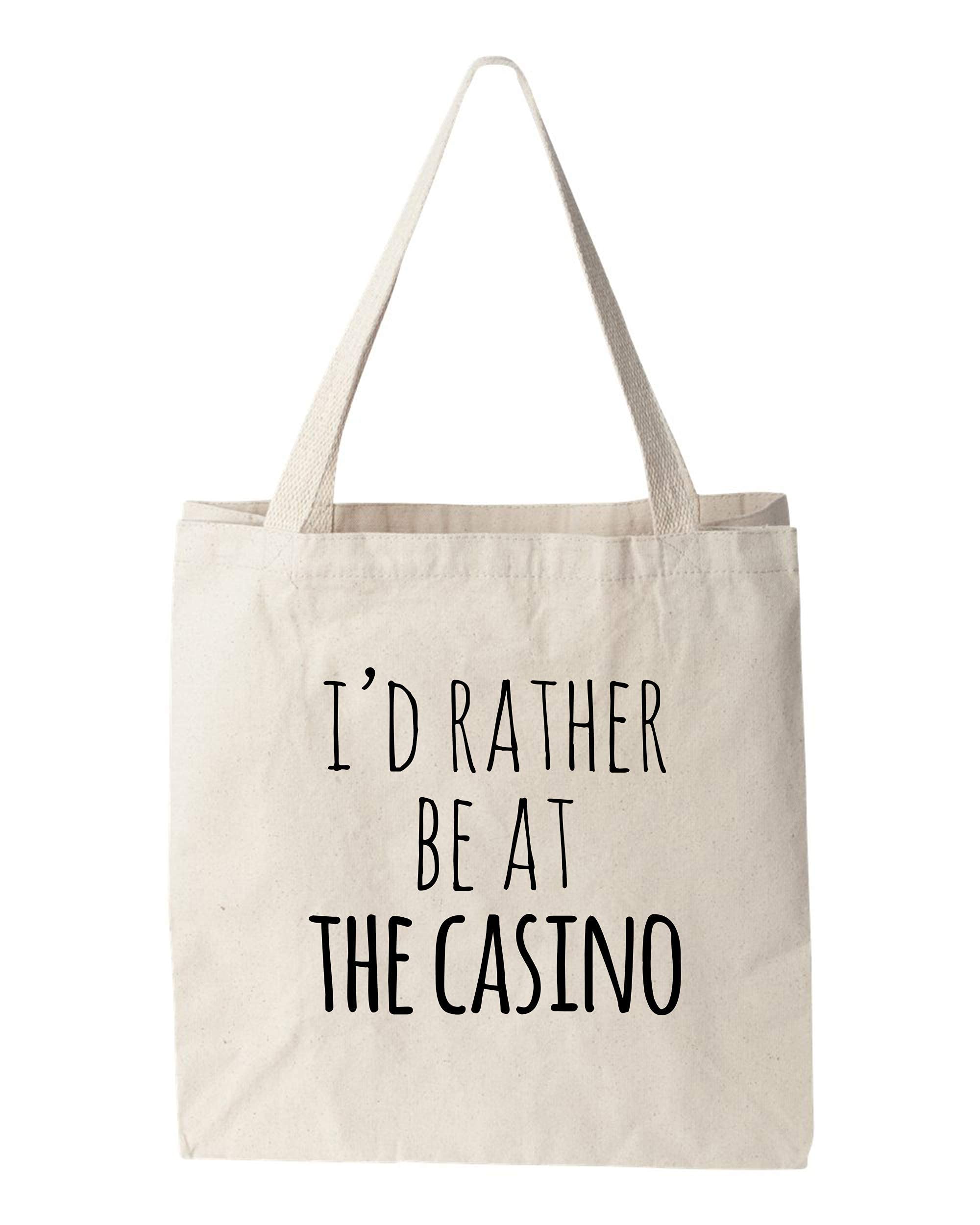 Funny Casino Tote Bag - Natural Cotton Canvas for Shopping & Travel