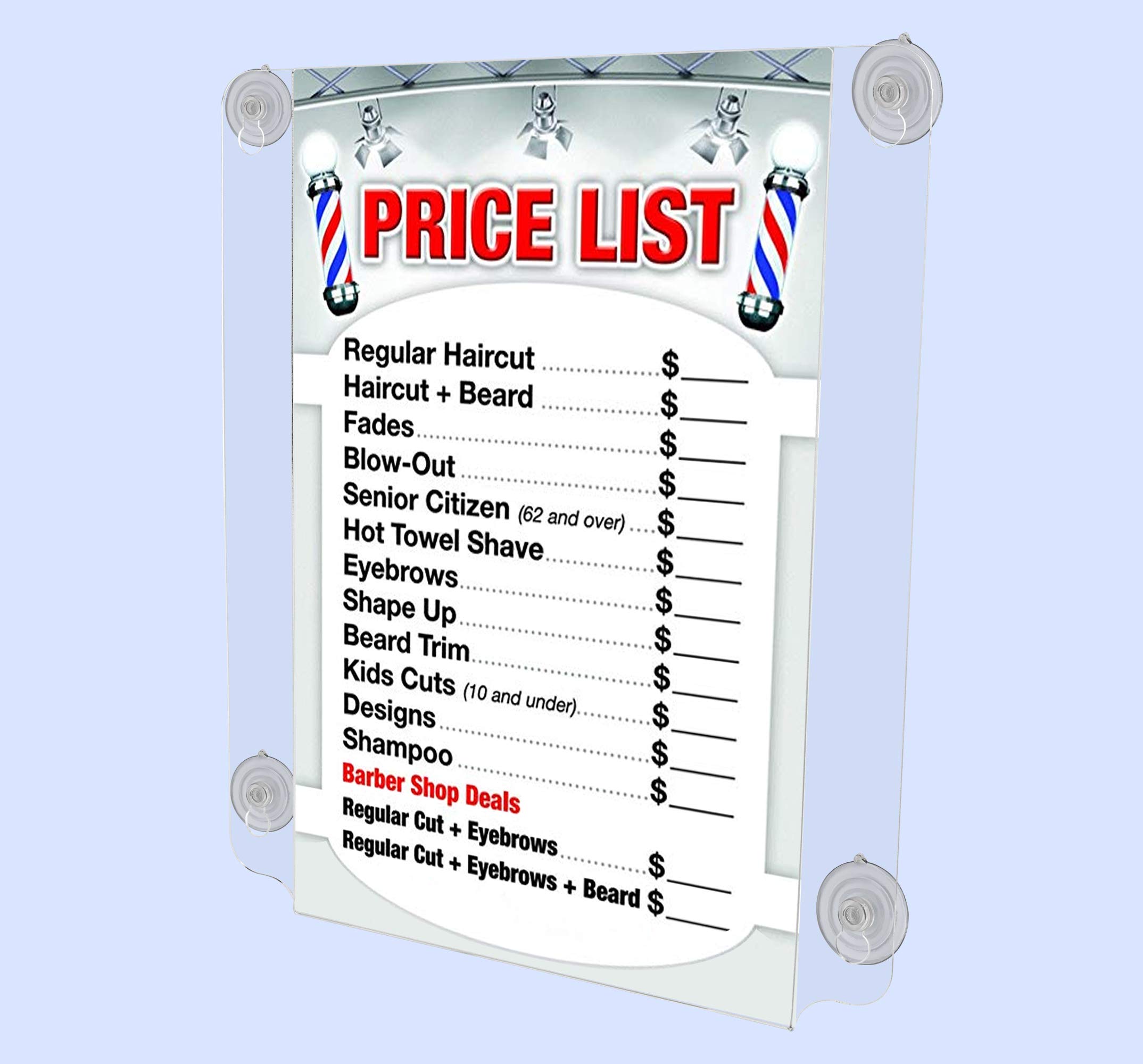 6 Pack Clear Acrylic Window Sign Holders 11