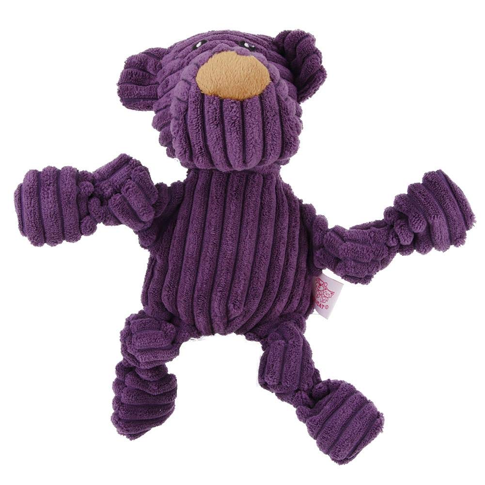 Cute Pet Dog Plush Toy with Sound & Squeaker - Soft Chewable Animal Shape Puppy Toy for Teething, Biting & Playtime - Perfect for Puppies, Training & Interactive Play