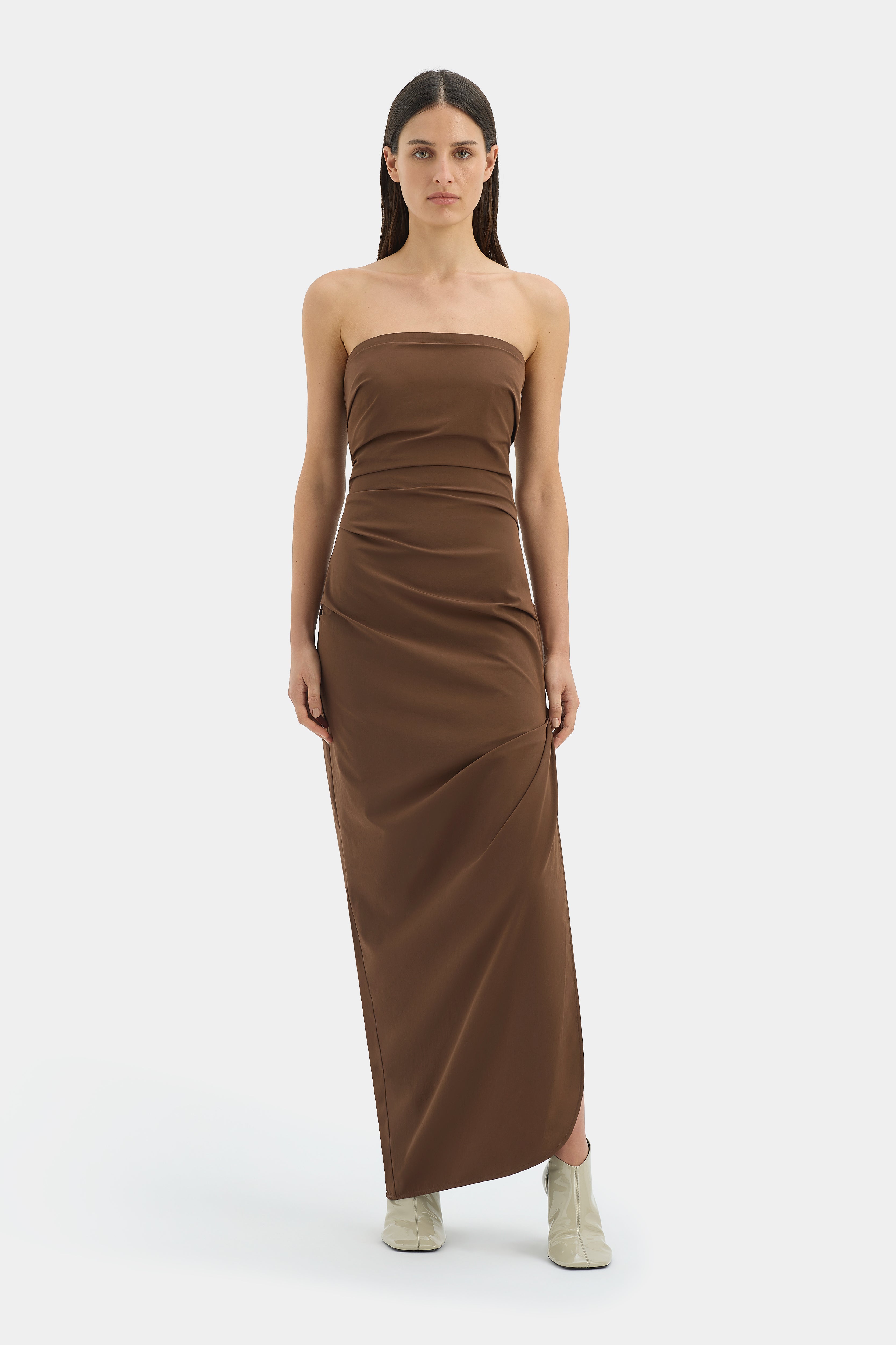 Elegant Strapless Evening Gown for Women - Formal Prom Dress & Wedding Guest Attire - Perfect for Black Tie Events, Galas, and Special Occasions
