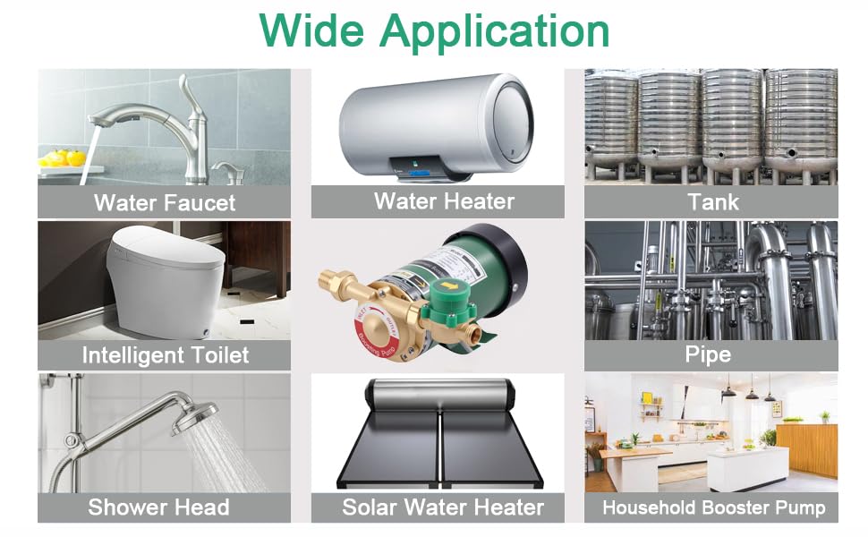 110V 120W Automatic Booster Pump for Home Use - High Pressure Water Pump for Shower System & Household Water Supply (Model W15GR-15A) | Perfect for Bathroom, RV, and Garden Irrigation