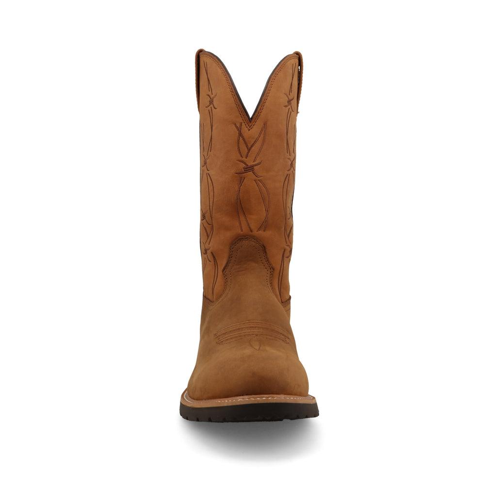 Men's 12 Western Work Boots - Durable Leather Cowboy Boots for Ranch, Construction & Outdoor Work | Comfortable Safety Footwear for Ranchers, Farmers & Laborers