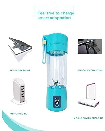 Portable Blender for Smoothies - USB Rechargeable Personal Blender Cup, Mini Fruit Mixer & Juicer for Home, Office, Gym & Travel - Compact Electric Blender (Blue) | Perfect for Healthy Drinks, Protein Shakes & Meal Prep On-The-Go