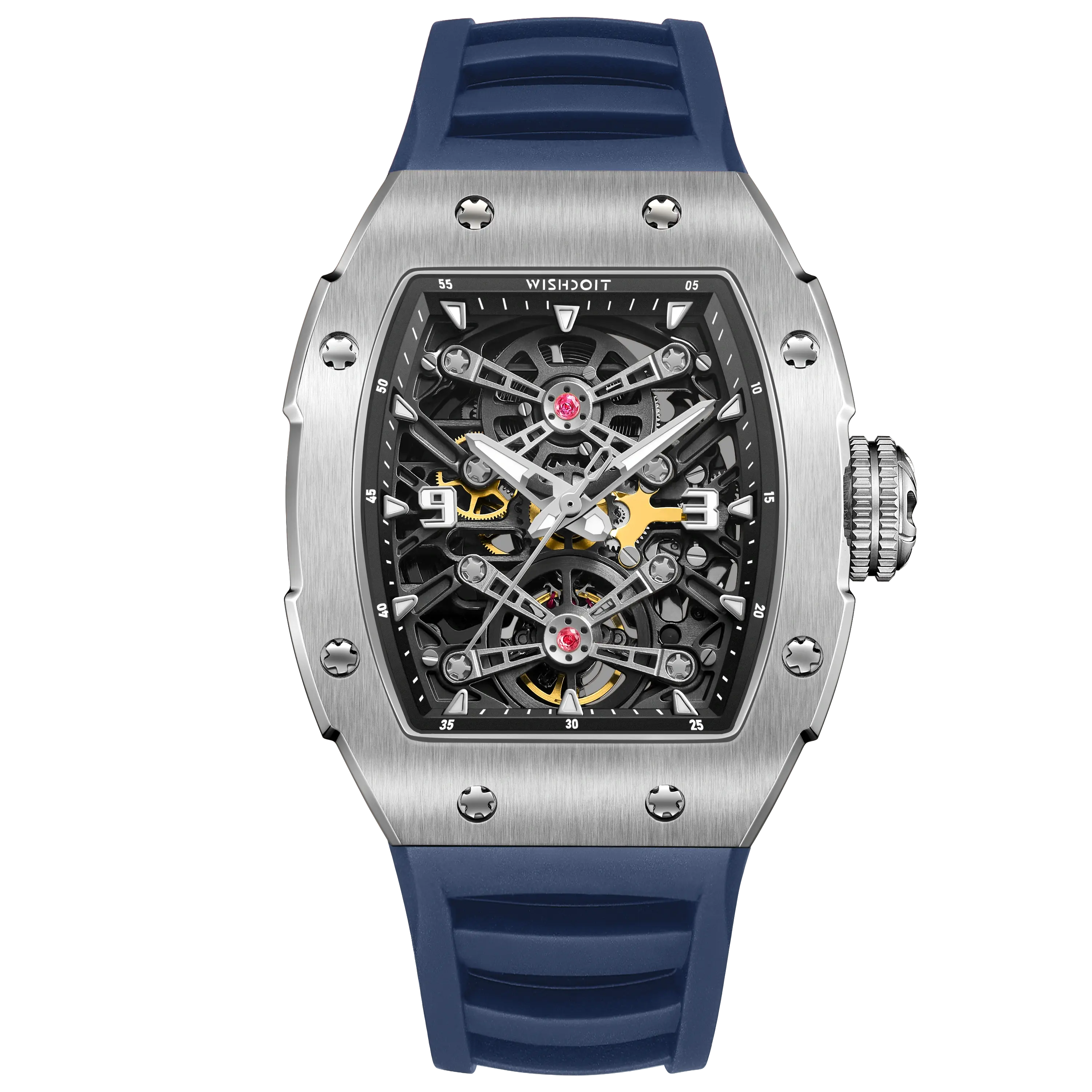 Silvery Watch-Blue Strap
