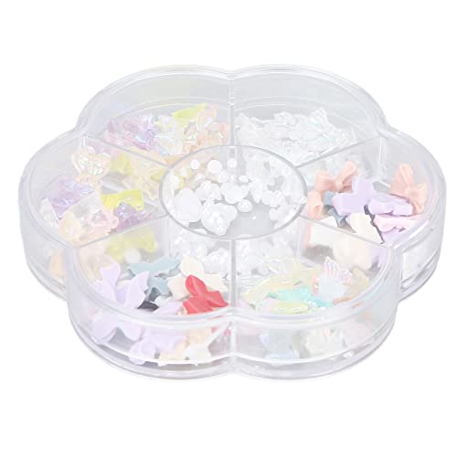 Cute DIY Nail Art Decoration Kit - Shiny Nail Stickers & Gems for Girls - Perfect for Home Manicures, Parties & Gift Giving