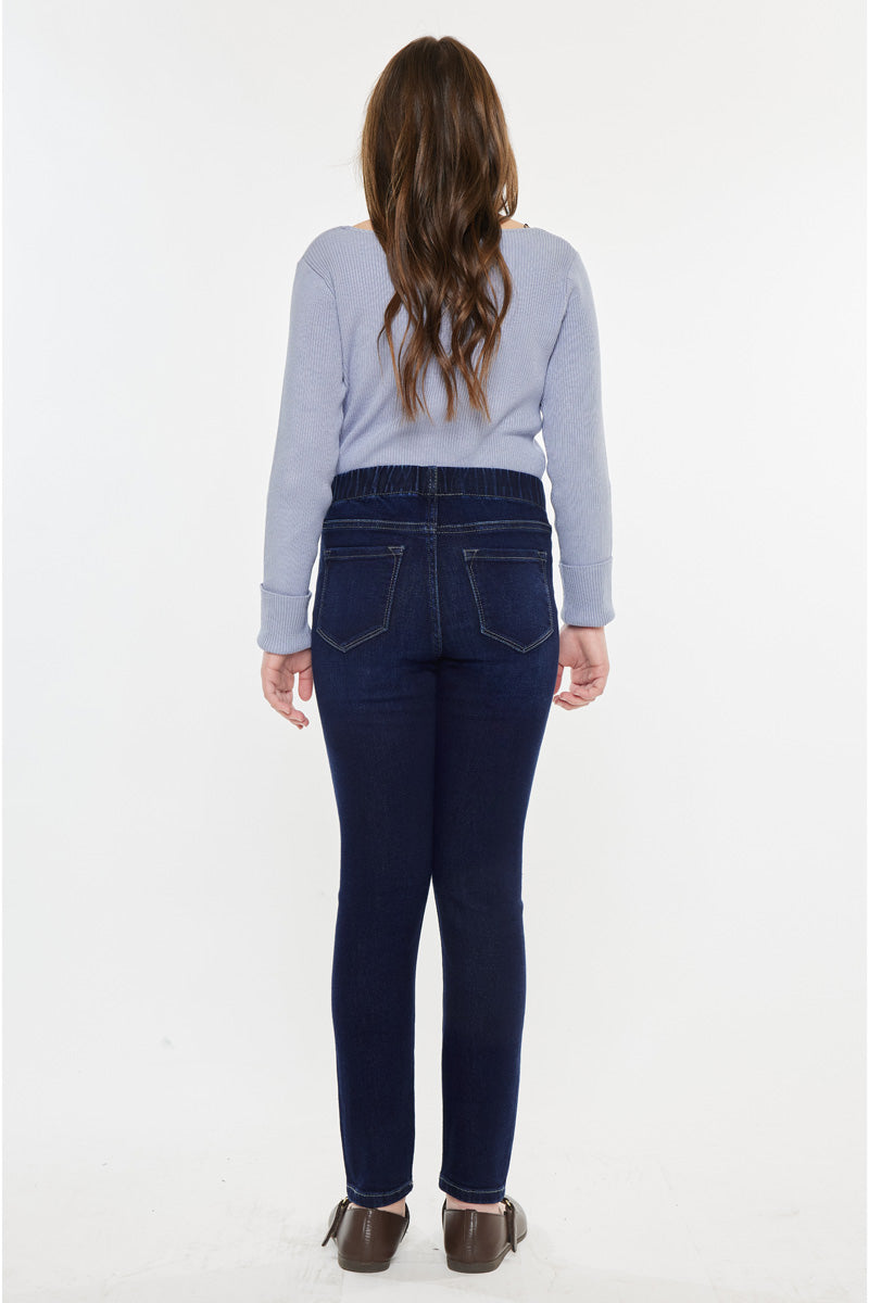 Crystal High Rise Ankle Skinny Jeans for Kids - Trendy Stretch Denim Pants for Girls & Boys - Perfect for School, Playdates & Casual Outings