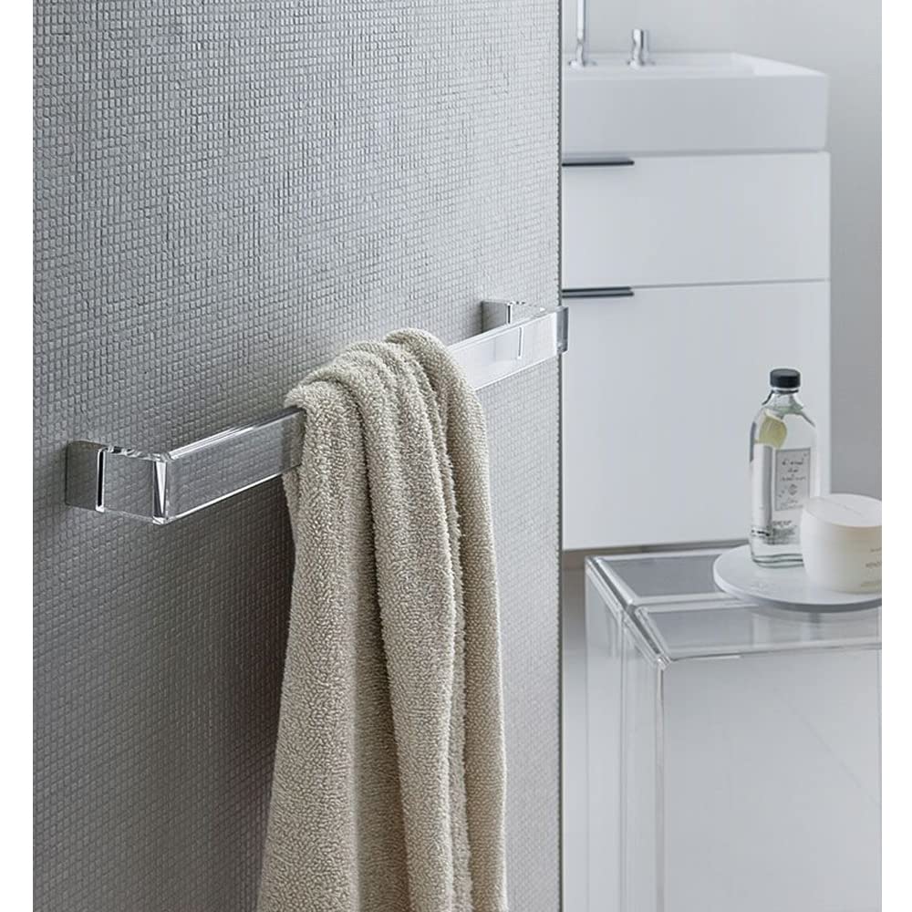 Kartell Rail Towel Holder - Modern White Bathroom Towel Rack (60 x 7.5 x 4 cm) - Perfect for Contemporary Bathrooms & Spa-Like Showers