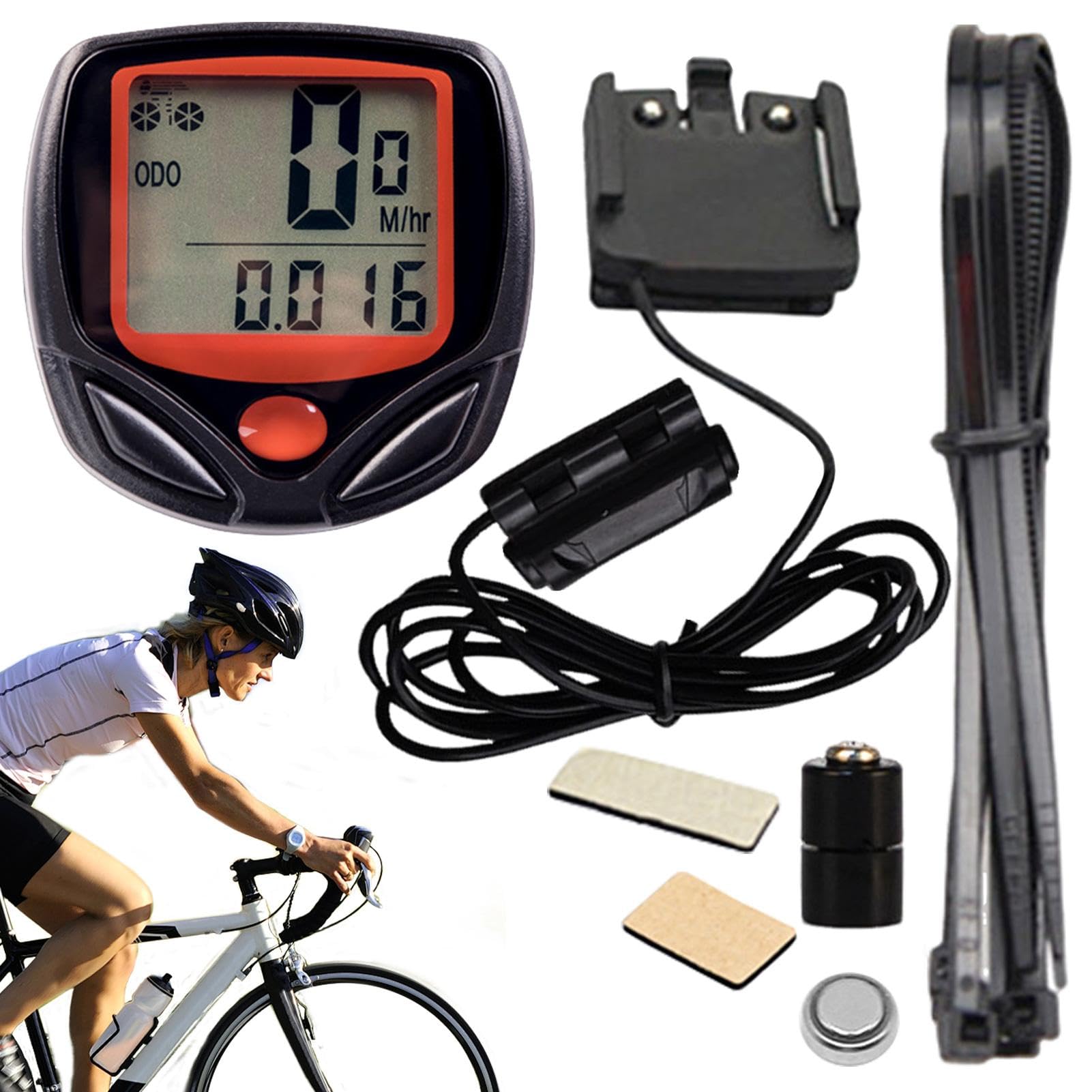 Waterproof Wired Bike Speedometer - LCD Odometer for Cycling & Scooters | Track Mileage & Speed