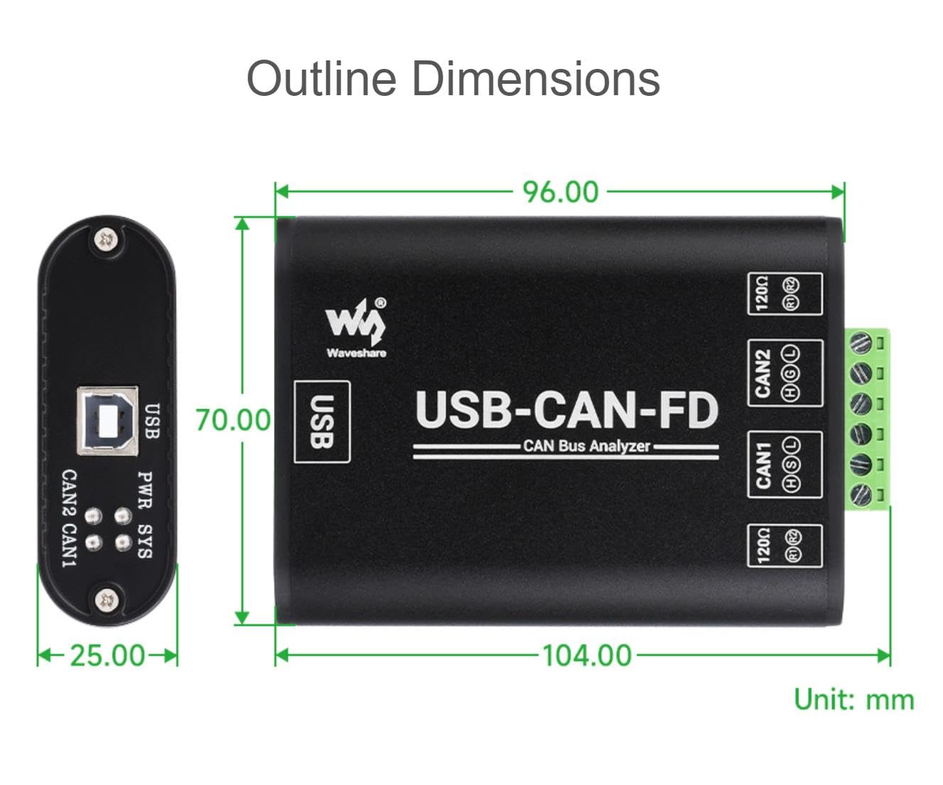 Industrial Grade CAN/CAN FD Bus Data Analyzer & USB to CAN FD Adapter - High Speed CAN Bus Communication Interface Card with Protocol Analysis - Perfect for Automotive Diagnostics, Industrial Automation & Embedded System Development (USB-CAN-FD)