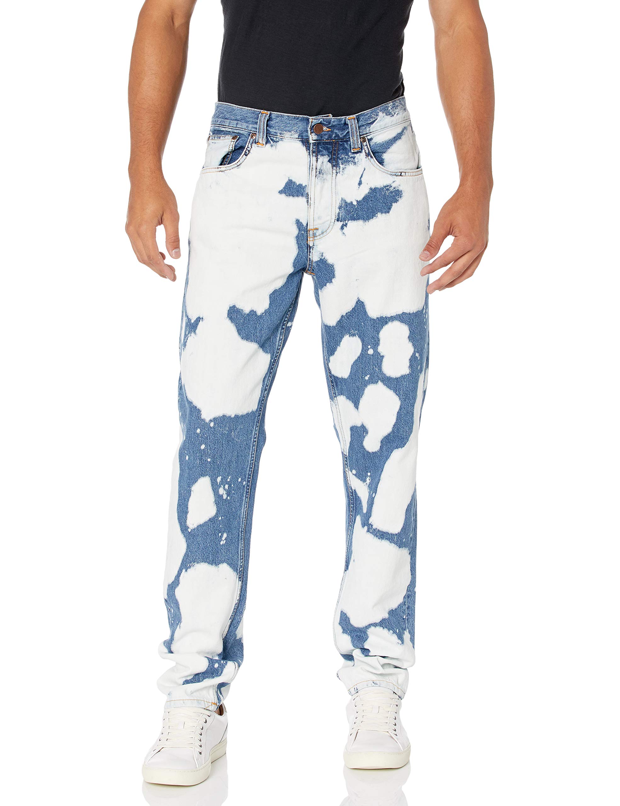 Nudie Jeans Men's Steady Eddie II Tie Dye Slim Fit Stretch Denim Jeans - Comfortable & Stylish for Casual Wear, Night Out, and Everyday Fashion